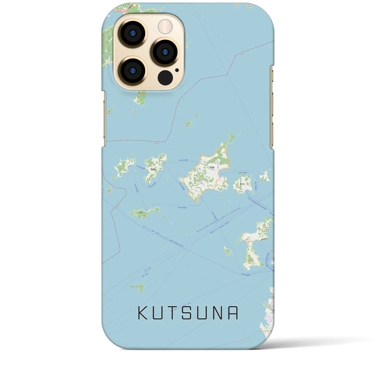 【忽那(愛媛県)】地図柄iPhoneケース(バックカバータイプ)