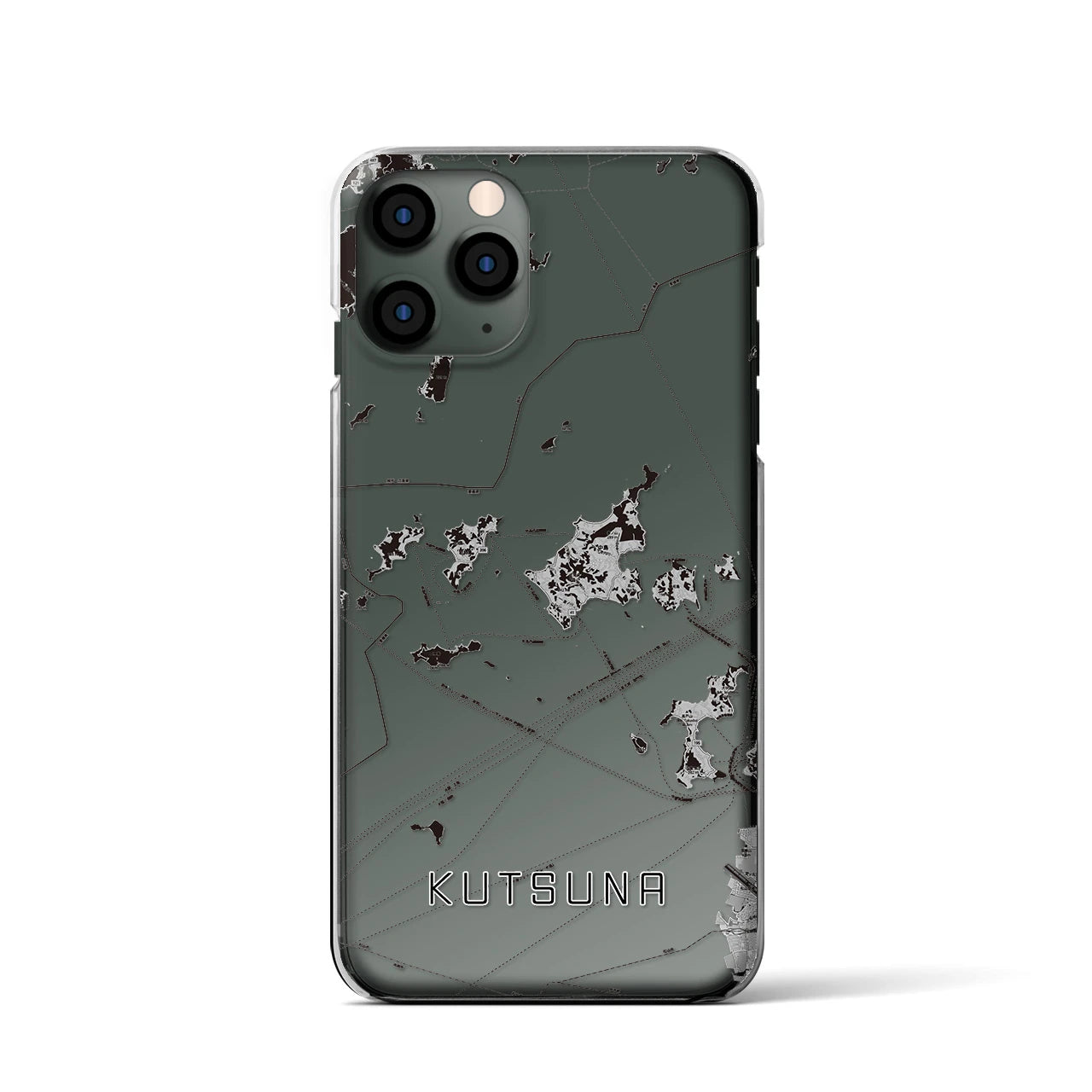 【忽那(愛媛県)】地図柄iPhoneケース(クリアタイプ)