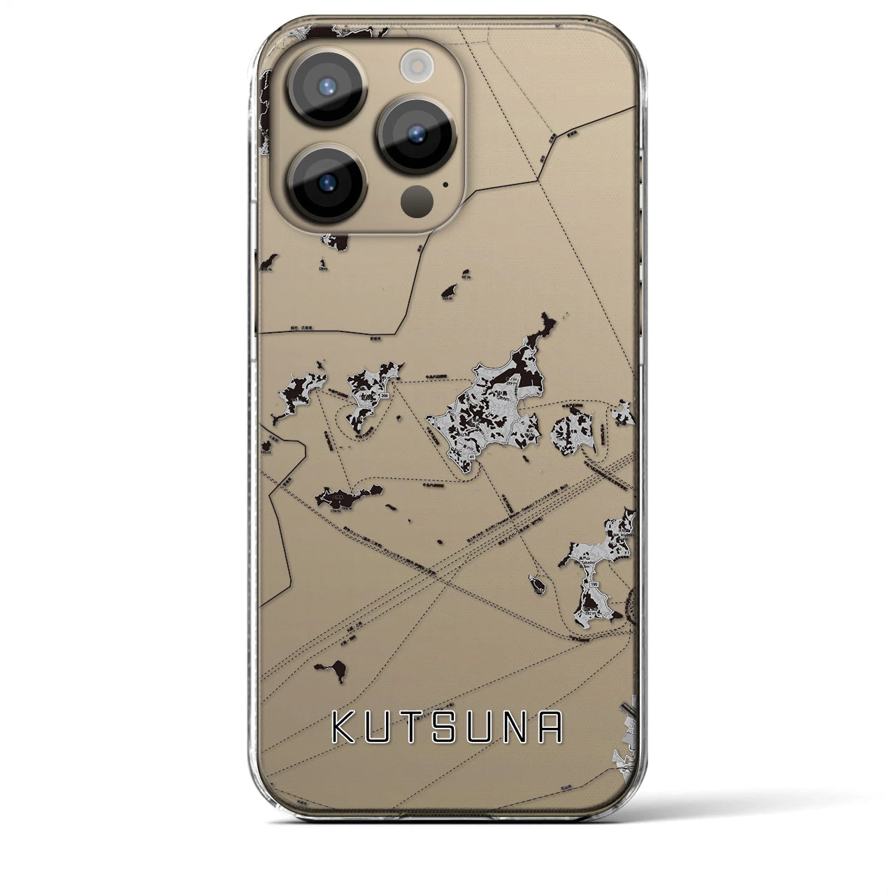 【忽那(愛媛県)】地図柄iPhoneケース(クリアタイプ)