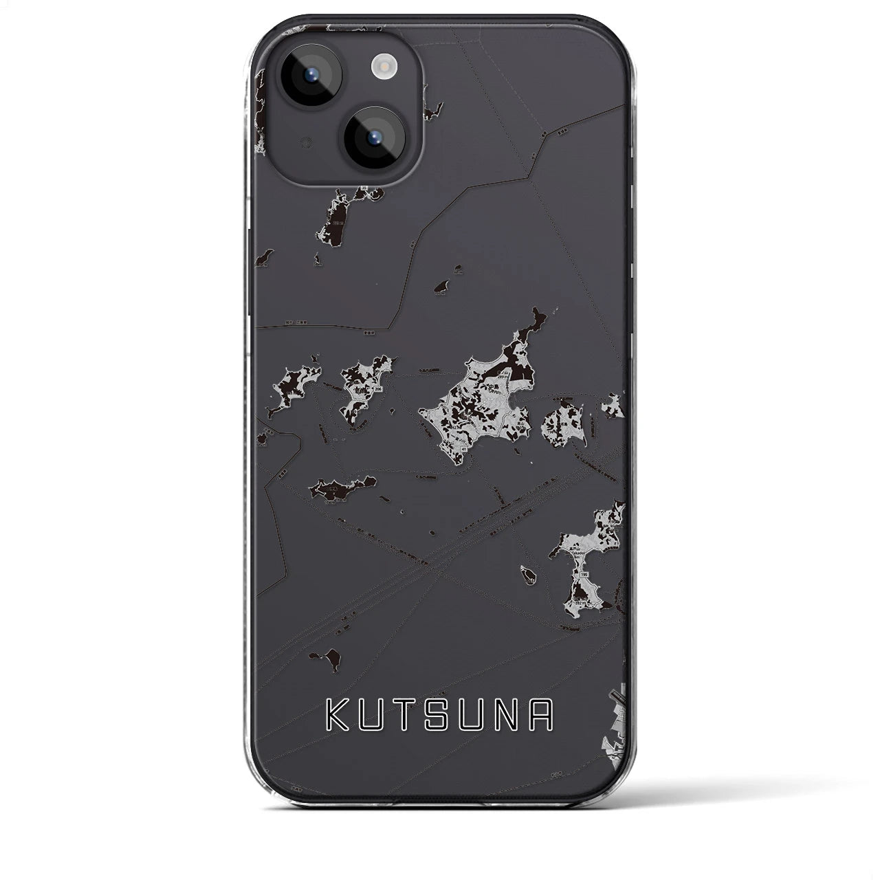 【忽那(愛媛県)】地図柄iPhoneケース(クリアタイプ)