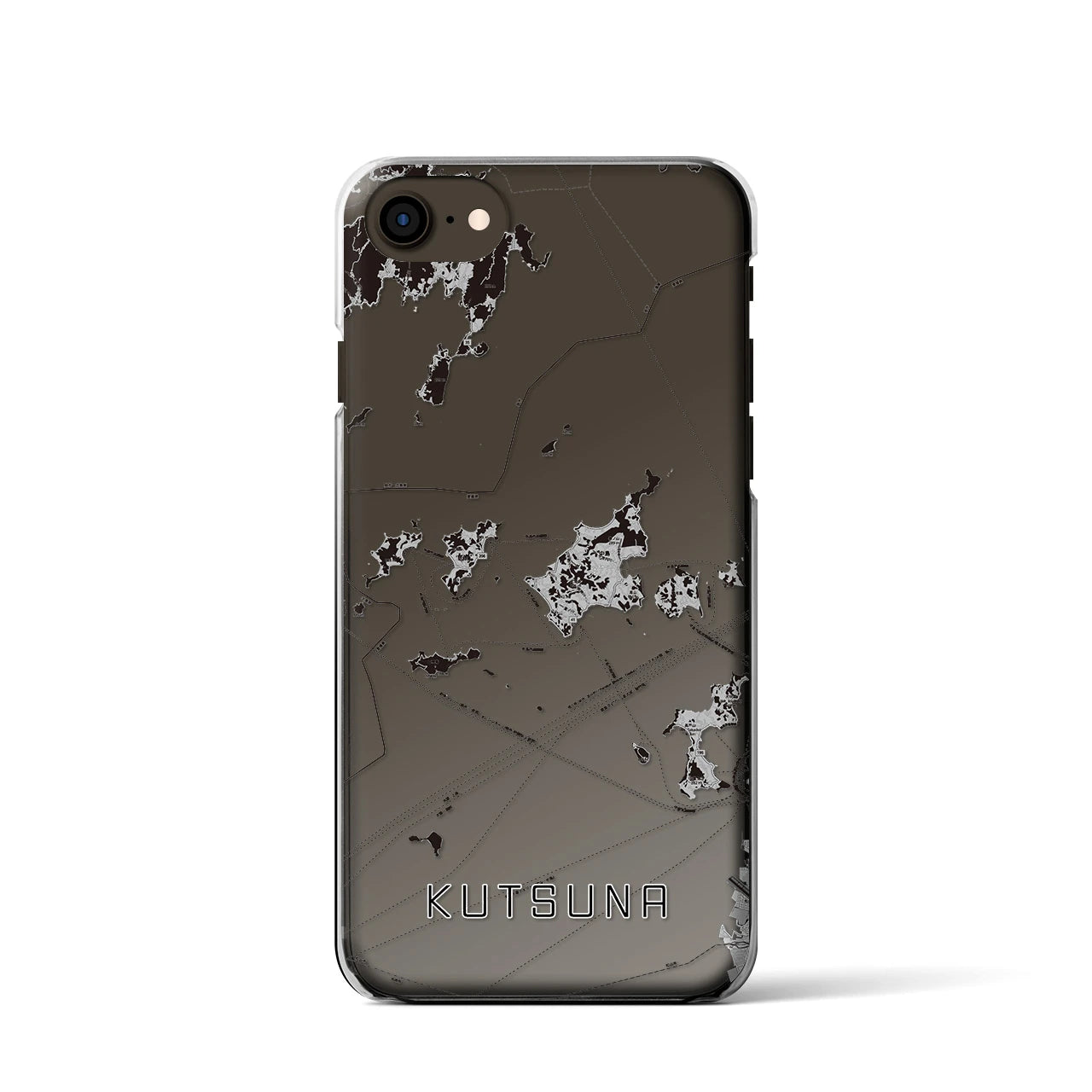 【忽那(愛媛県)】地図柄iPhoneケース(クリアタイプ)