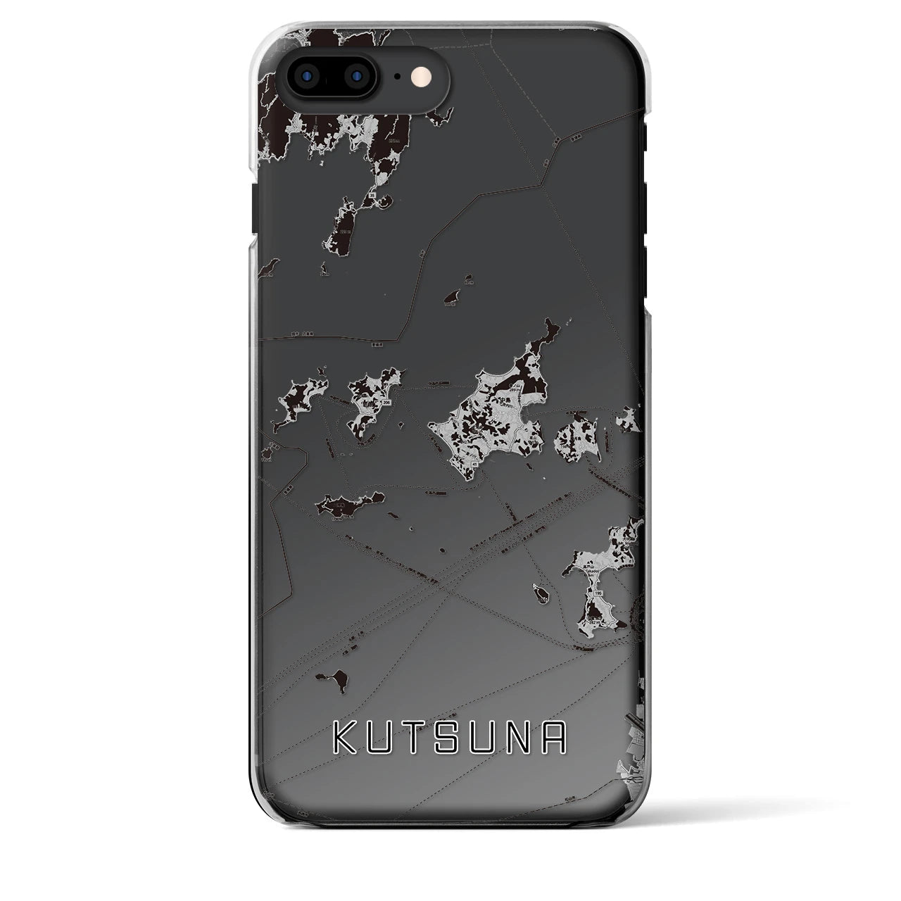 【忽那(愛媛県)】地図柄iPhoneケース(クリアタイプ)