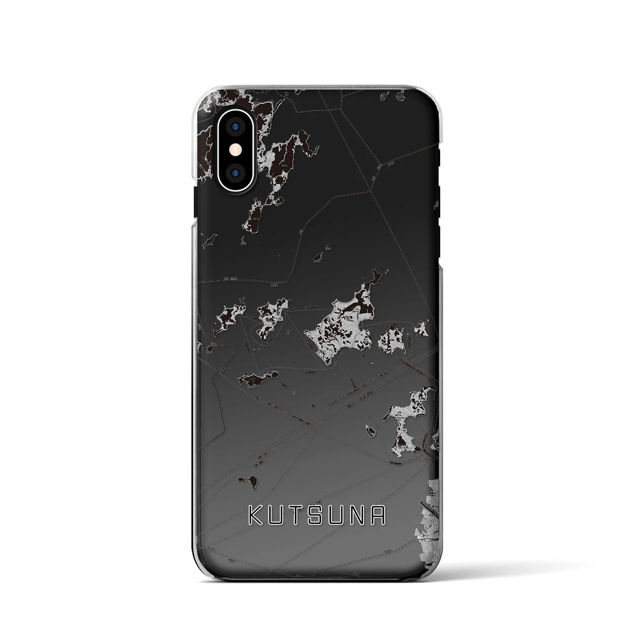 【忽那(愛媛県)】地図柄iPhoneケース(クリアタイプ)