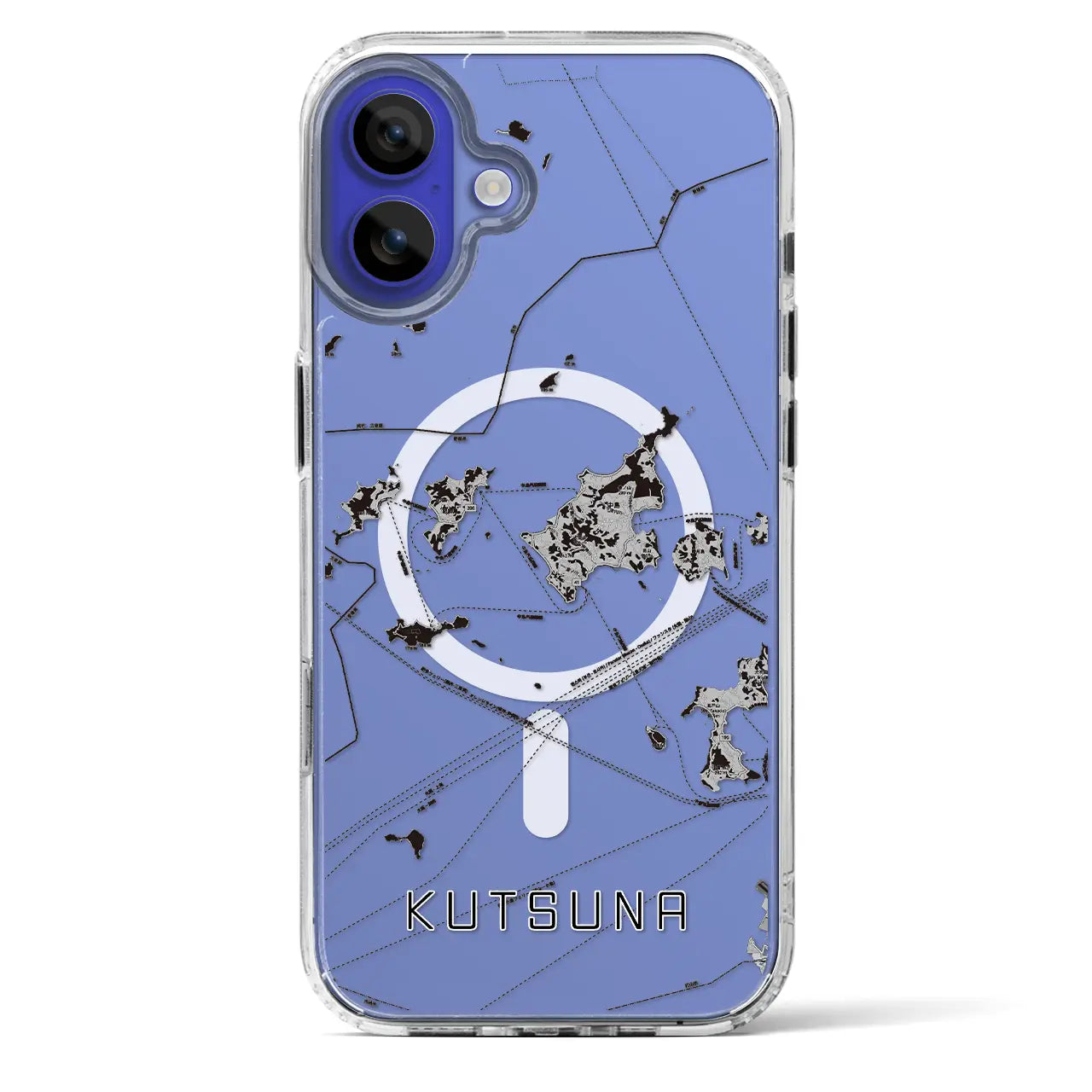 【忽那(愛媛県)】地図柄iPhoneケース(MagSafeタイプ)