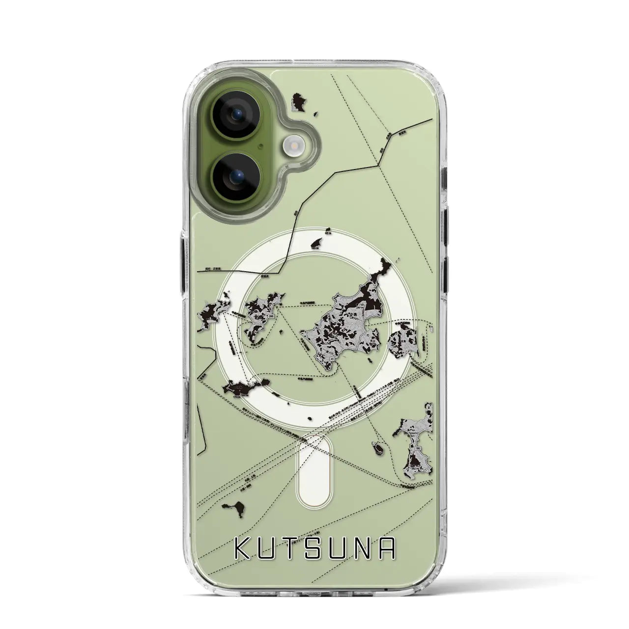 【忽那(愛媛県)】地図柄iPhoneケース(MagSafeタイプ)