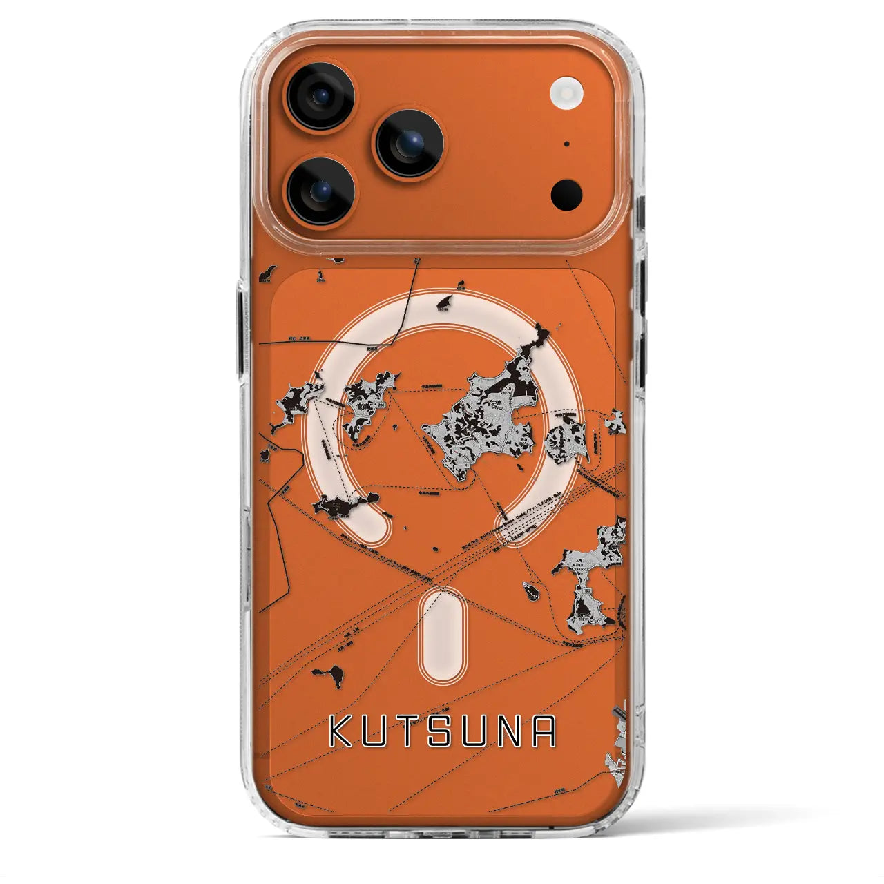 【忽那(愛媛県)】地図柄iPhoneケース(MagSafeタイプ)