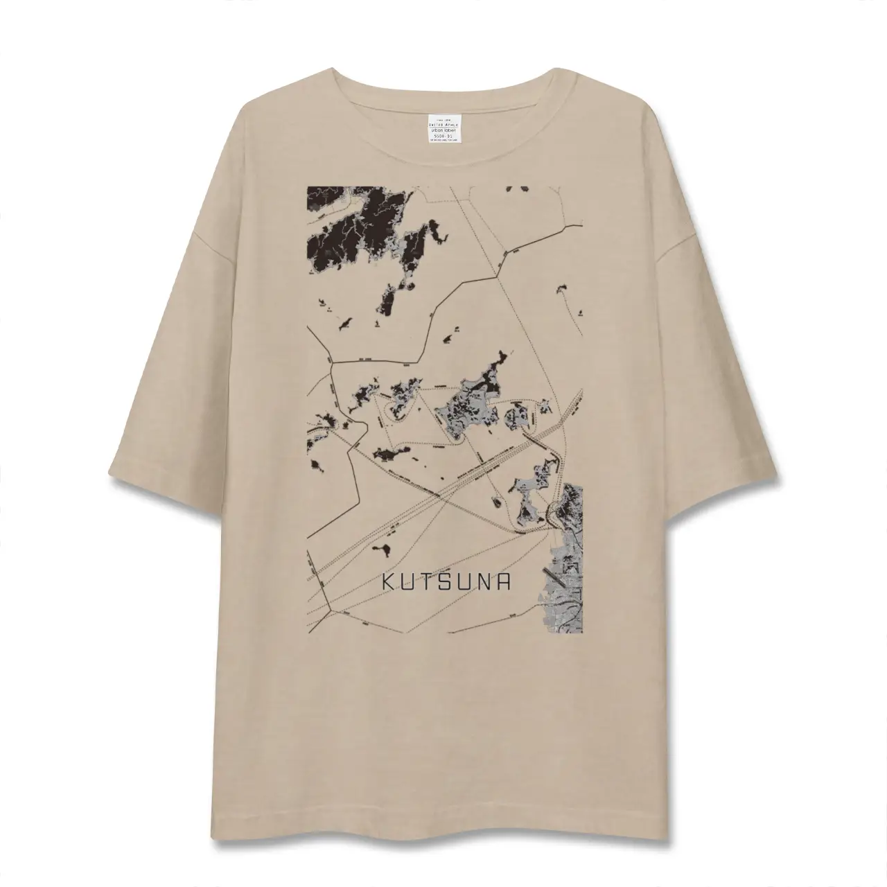 【忽那(愛媛県)】地図柄ビッグシルエットTシャツ