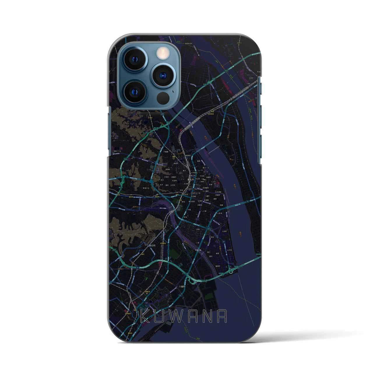 【桑名(三重県)】地図柄iPhoneケース(バックカバータイプ)