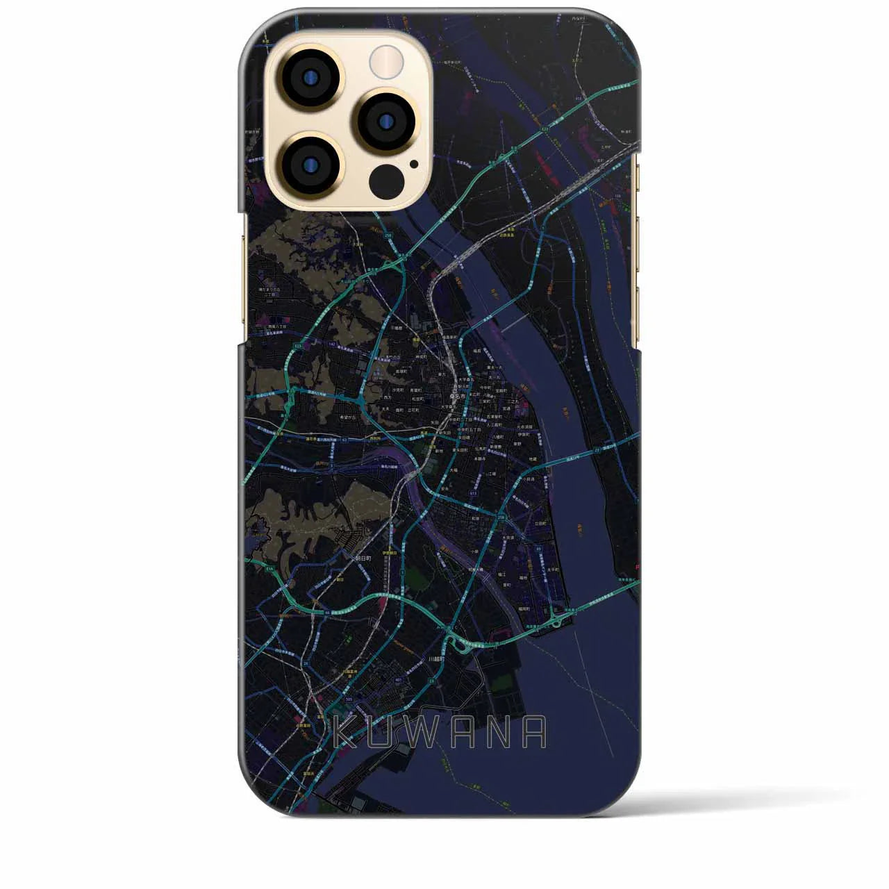 【桑名(三重県)】地図柄iPhoneケース(バックカバータイプ)