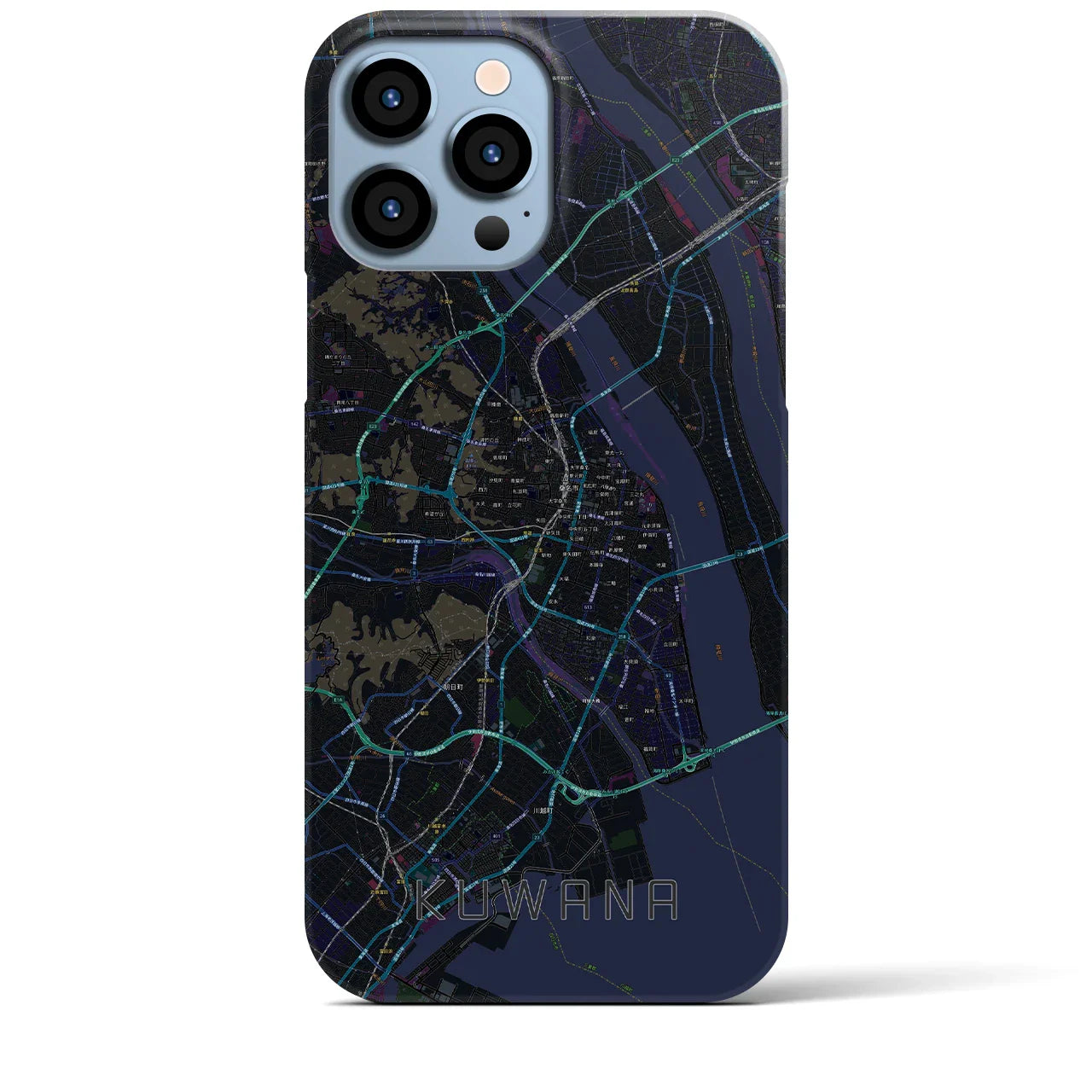 【桑名(三重県)】地図柄iPhoneケース(バックカバータイプ)