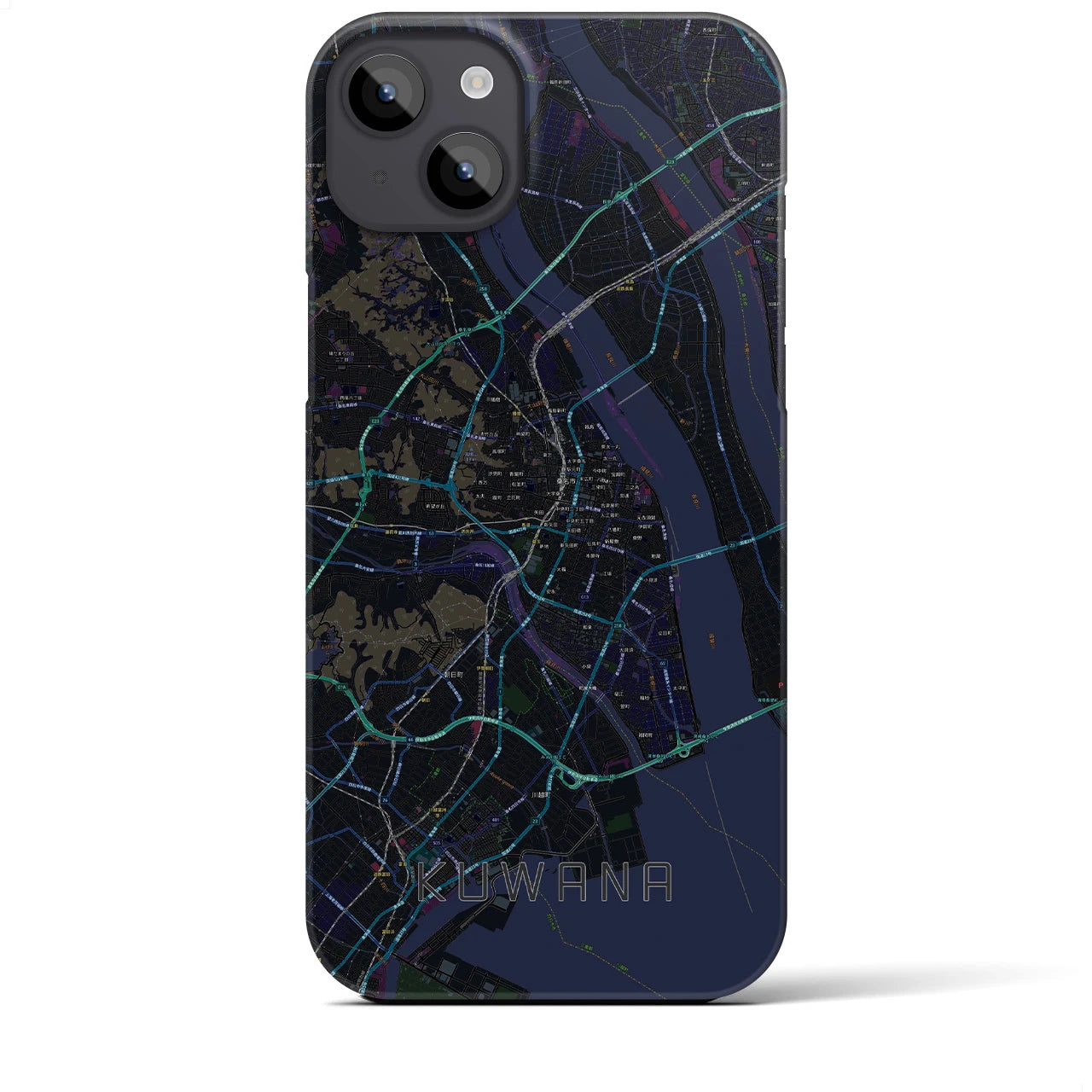 【桑名(三重県)】地図柄iPhoneケース(バックカバータイプ)