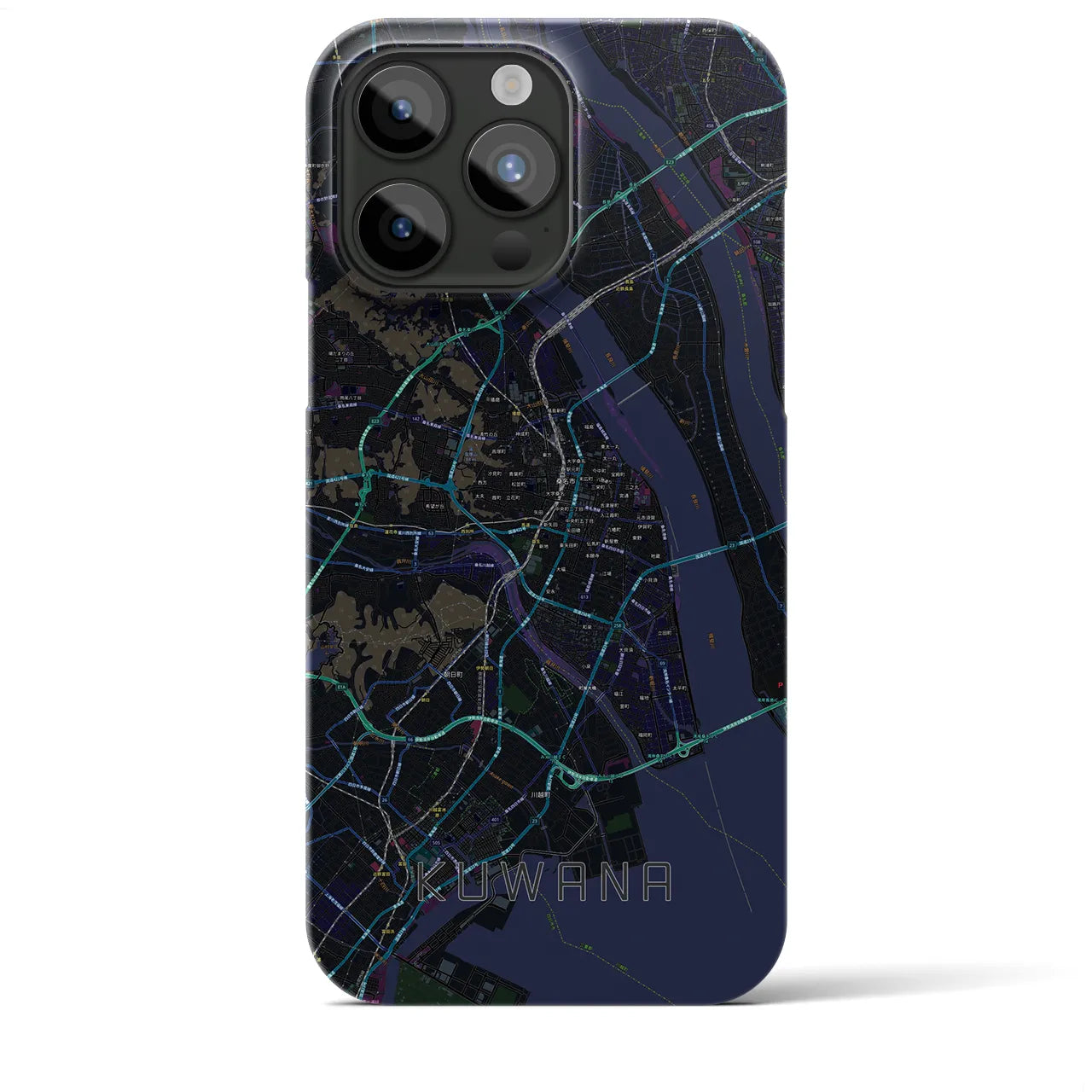 【桑名(三重県)】地図柄iPhoneケース(バックカバータイプ)