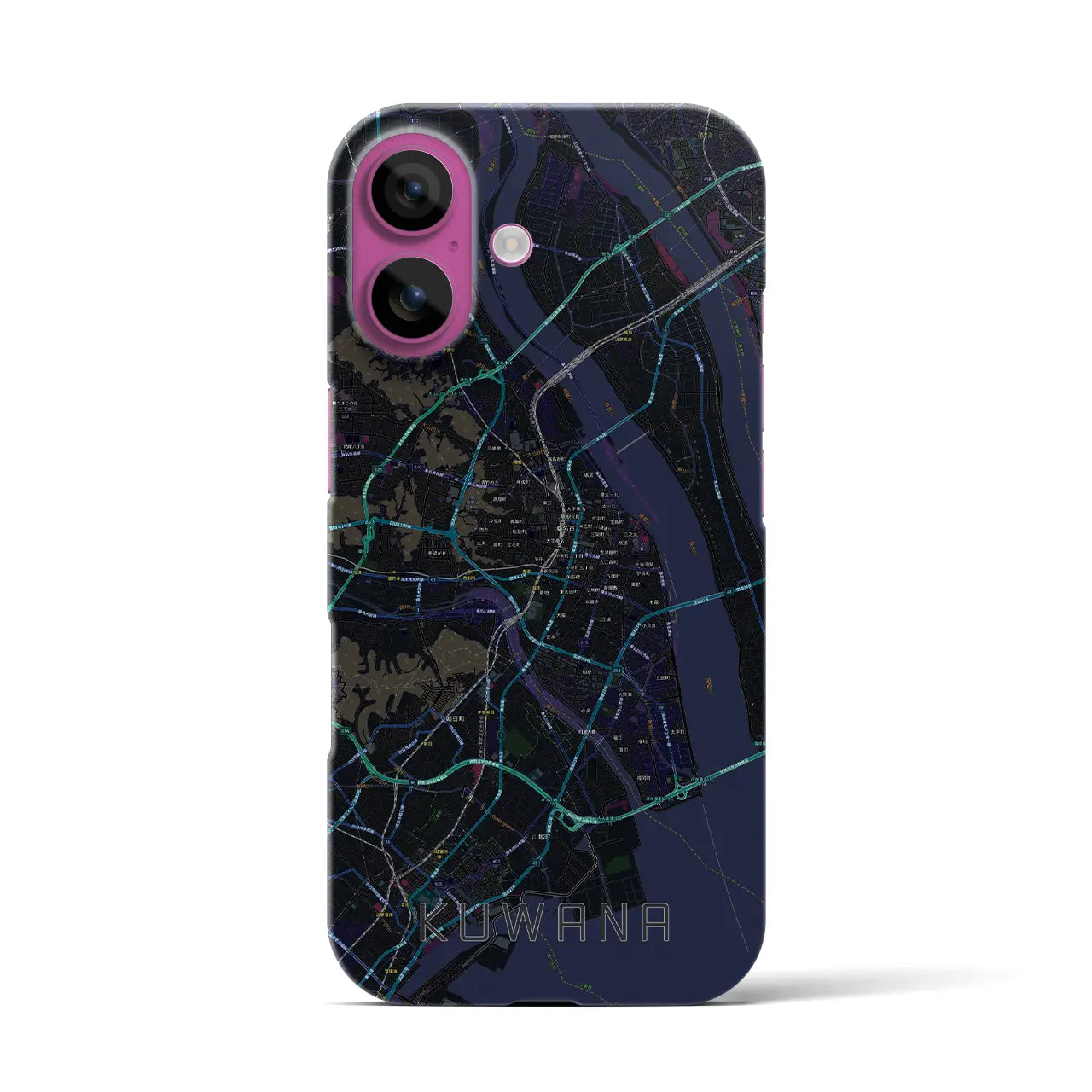 【桑名(三重県)】地図柄iPhoneケース(バックカバータイプ)