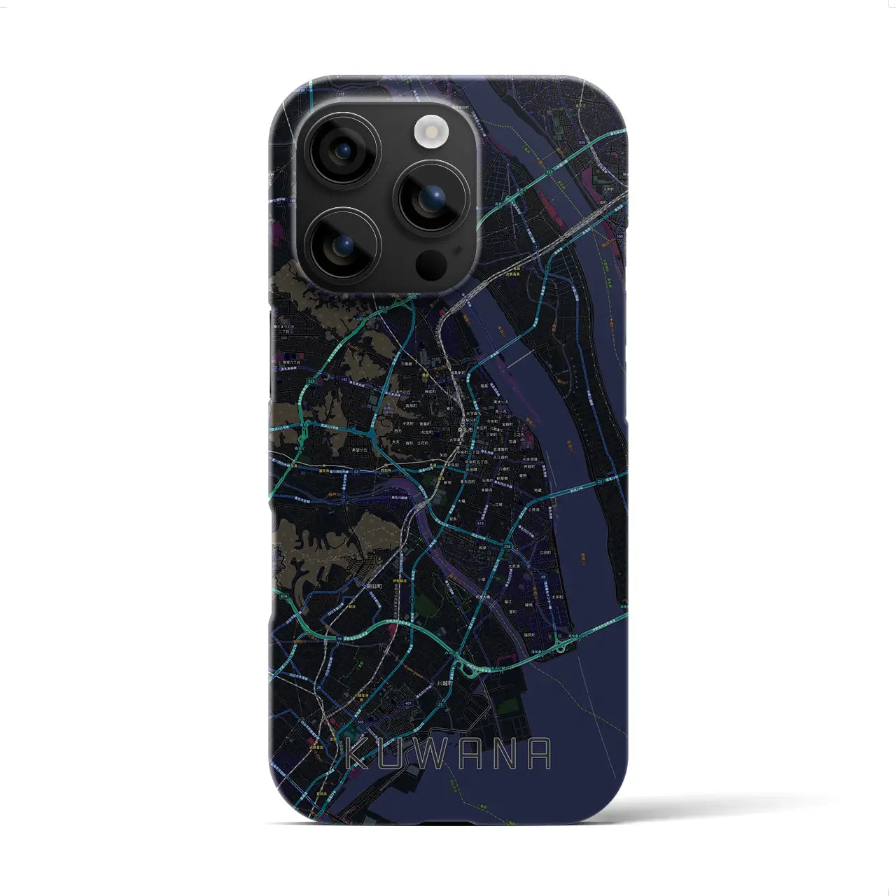 【桑名(三重県)】地図柄iPhoneケース(バックカバータイプ)