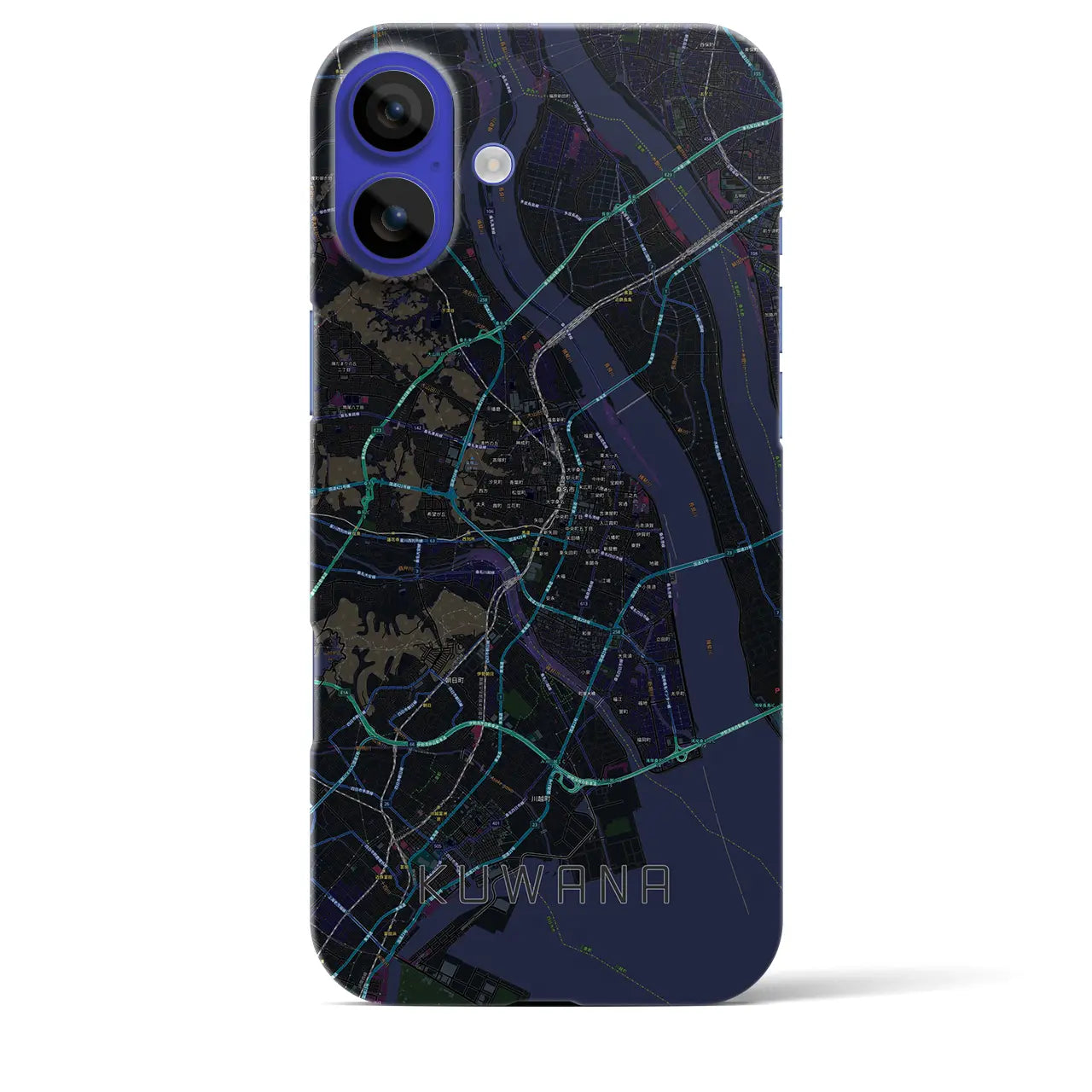 【桑名(三重県)】地図柄iPhoneケース(バックカバータイプ)