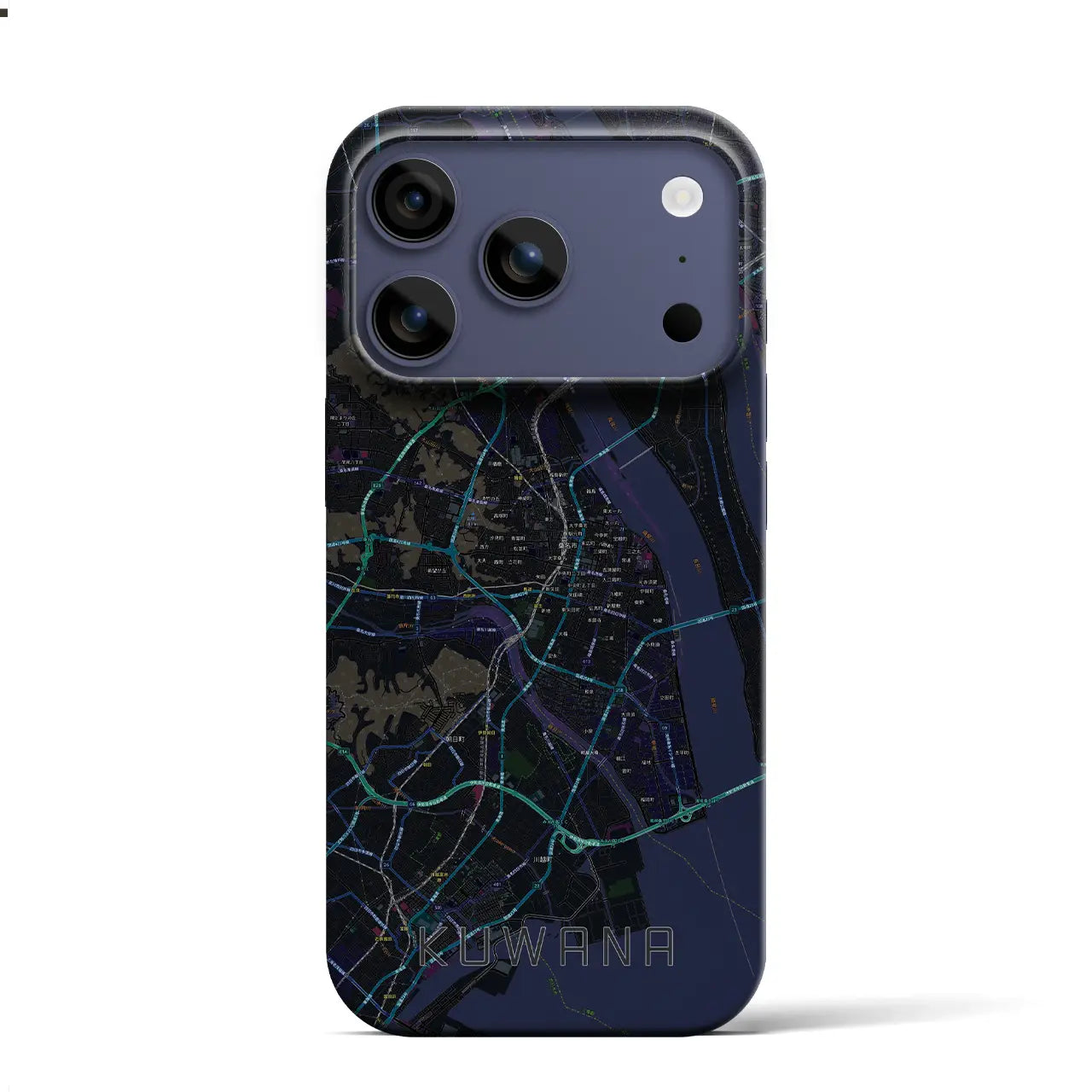 【桑名(三重県)】地図柄iPhoneケース(バックカバータイプ)