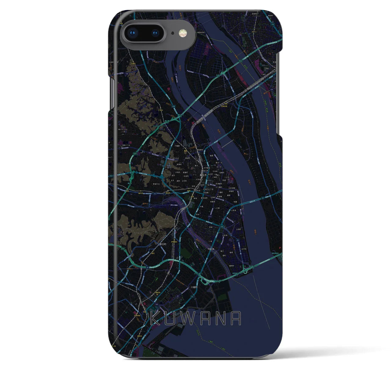 【桑名(三重県)】地図柄iPhoneケース(バックカバータイプ)