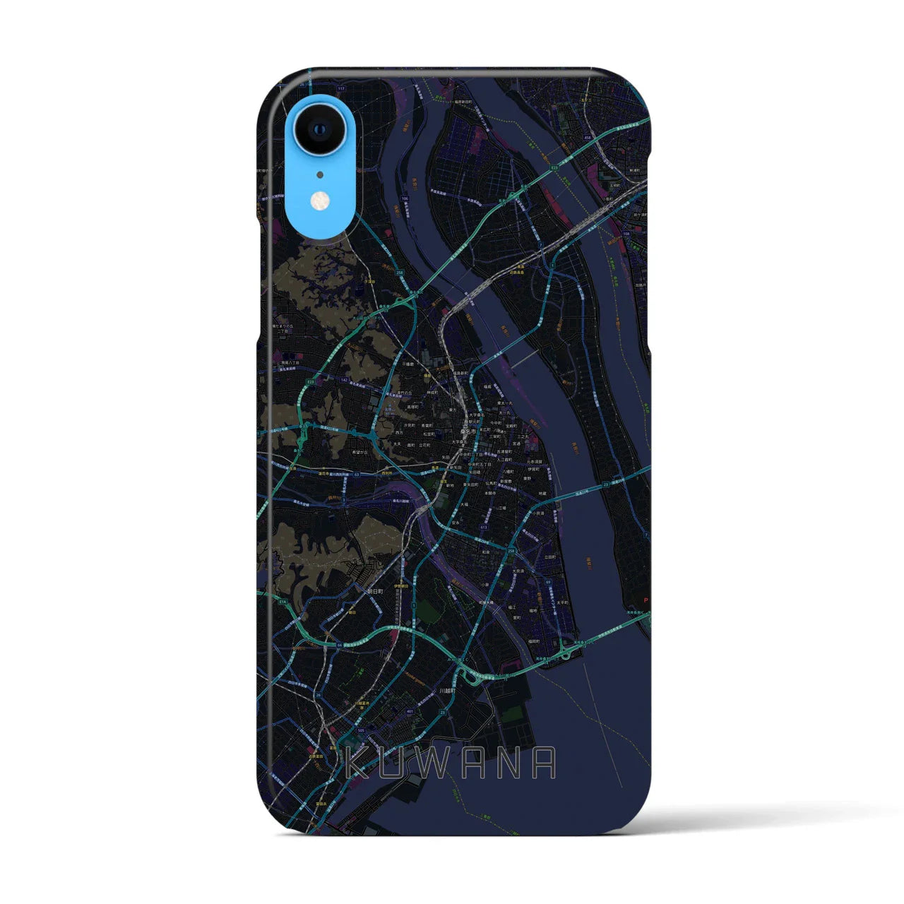 【桑名(三重県)】地図柄iPhoneケース(バックカバータイプ)