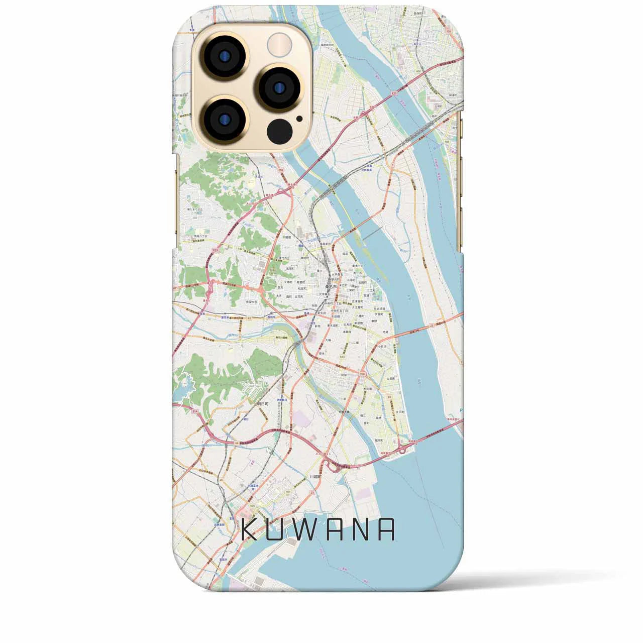【桑名(三重県)】地図柄iPhoneケース(バックカバータイプ)