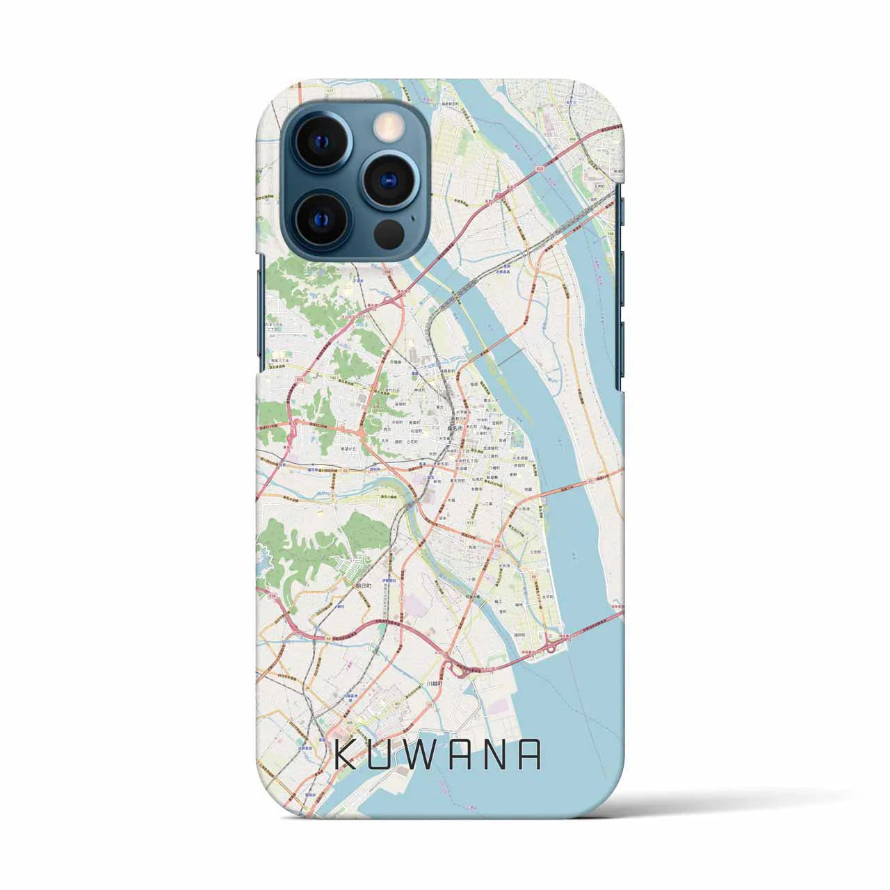 【桑名(三重県)】地図柄iPhoneケース(バックカバータイプ)