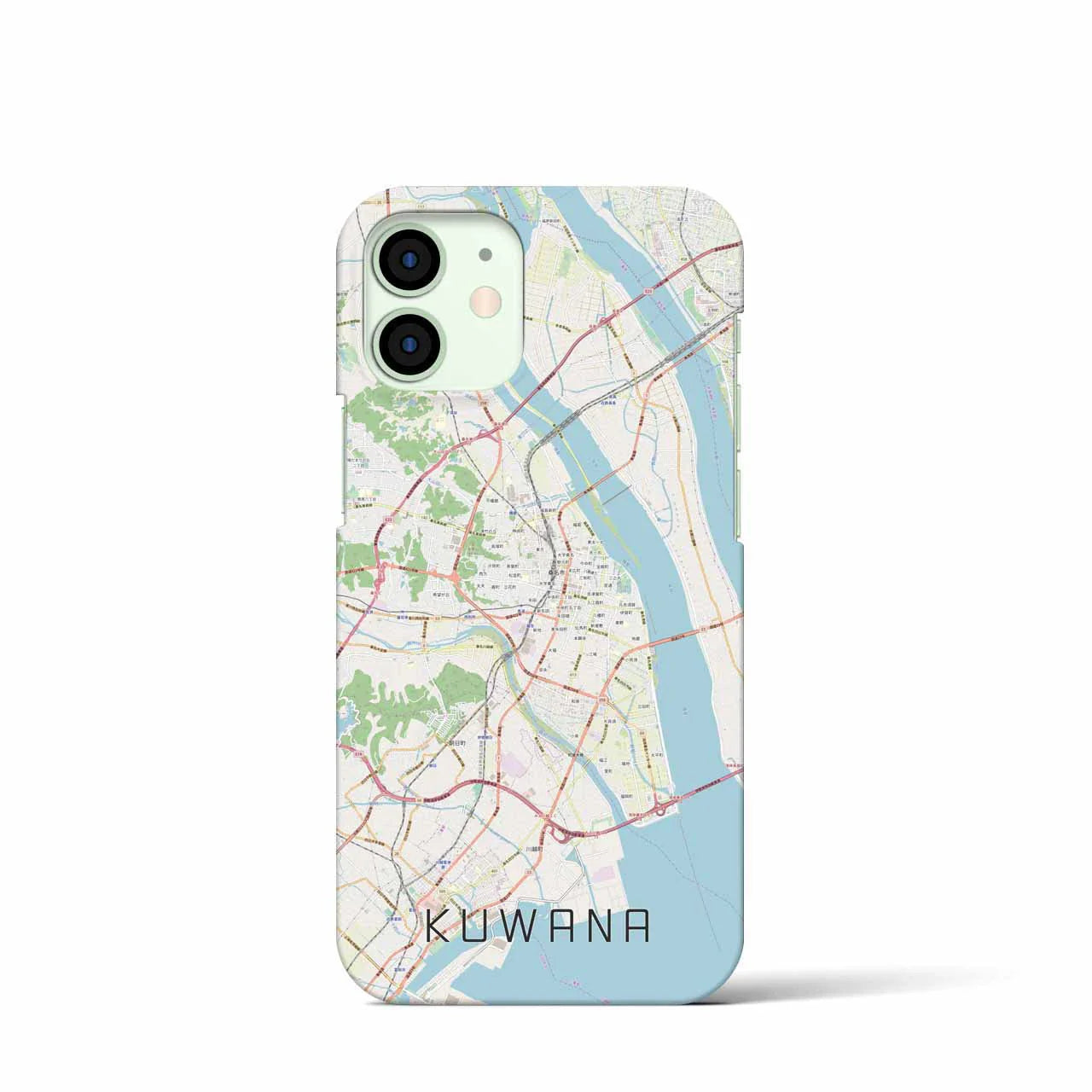【桑名(三重県)】地図柄iPhoneケース(バックカバータイプ)