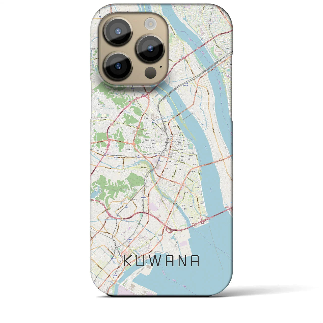 【桑名(三重県)】地図柄iPhoneケース(バックカバータイプ)