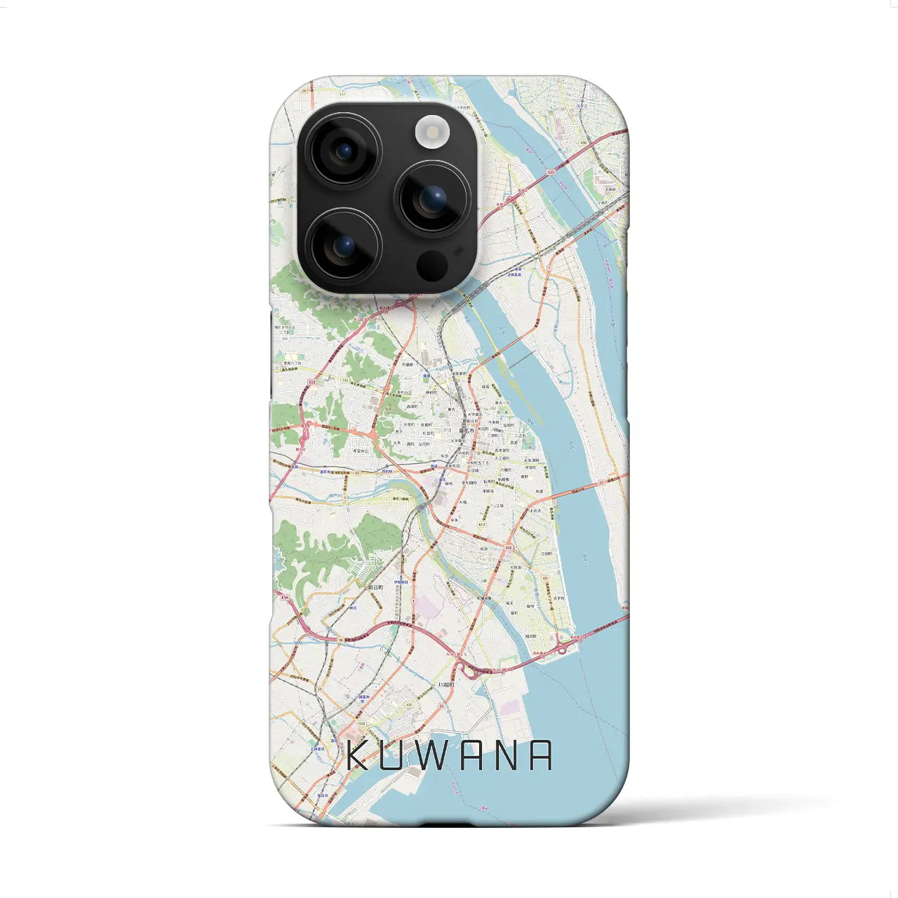 【桑名(三重県)】地図柄iPhoneケース(バックカバータイプ)