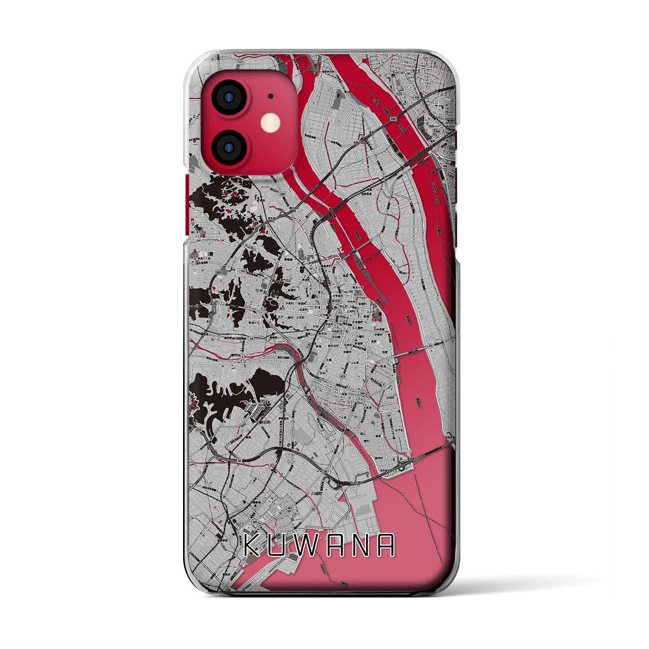 【桑名(三重県)】地図柄iPhoneケース(クリアタイプ)