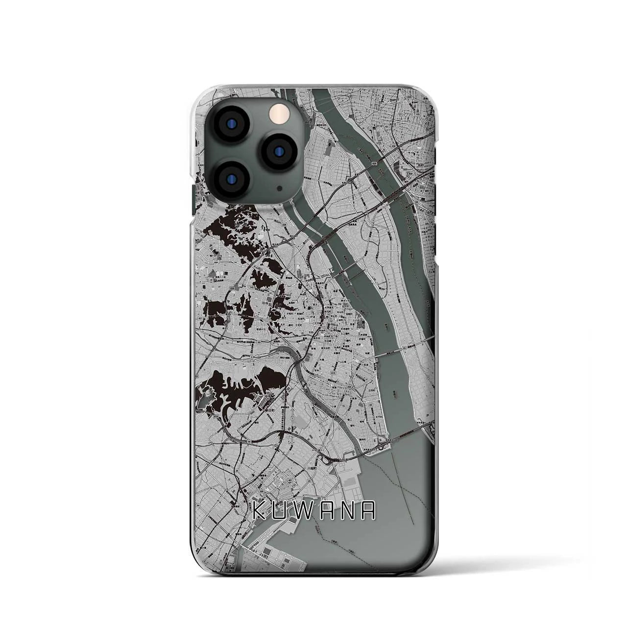 【桑名(三重県)】地図柄iPhoneケース(クリアタイプ)