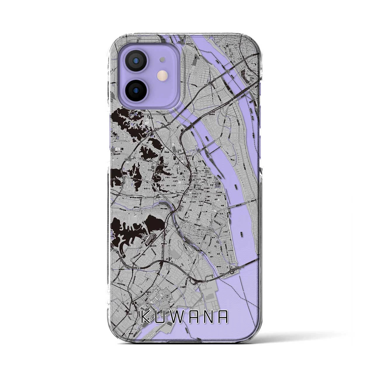 【桑名(三重県)】地図柄iPhoneケース(クリアタイプ)