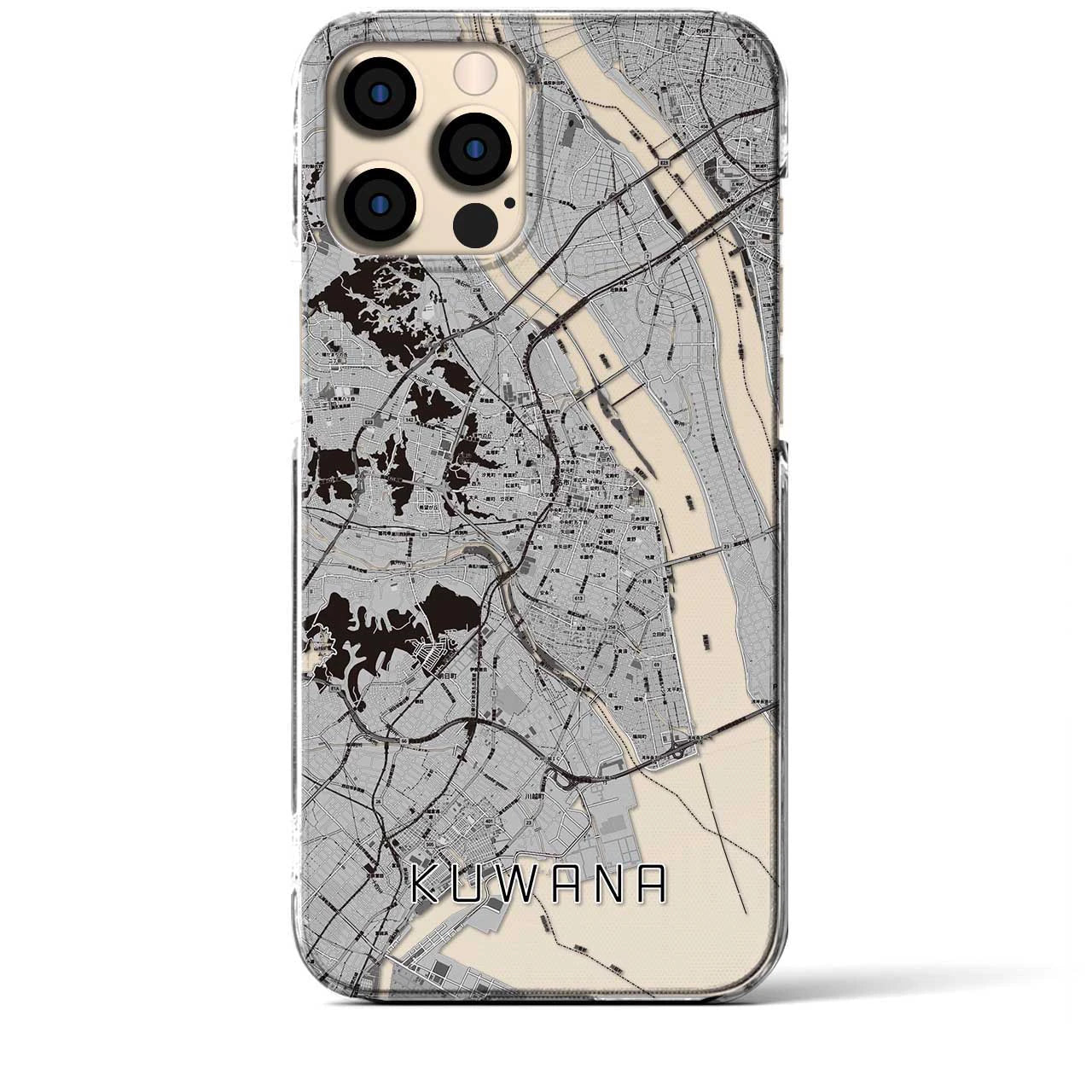 【桑名(三重県)】地図柄iPhoneケース(クリアタイプ)