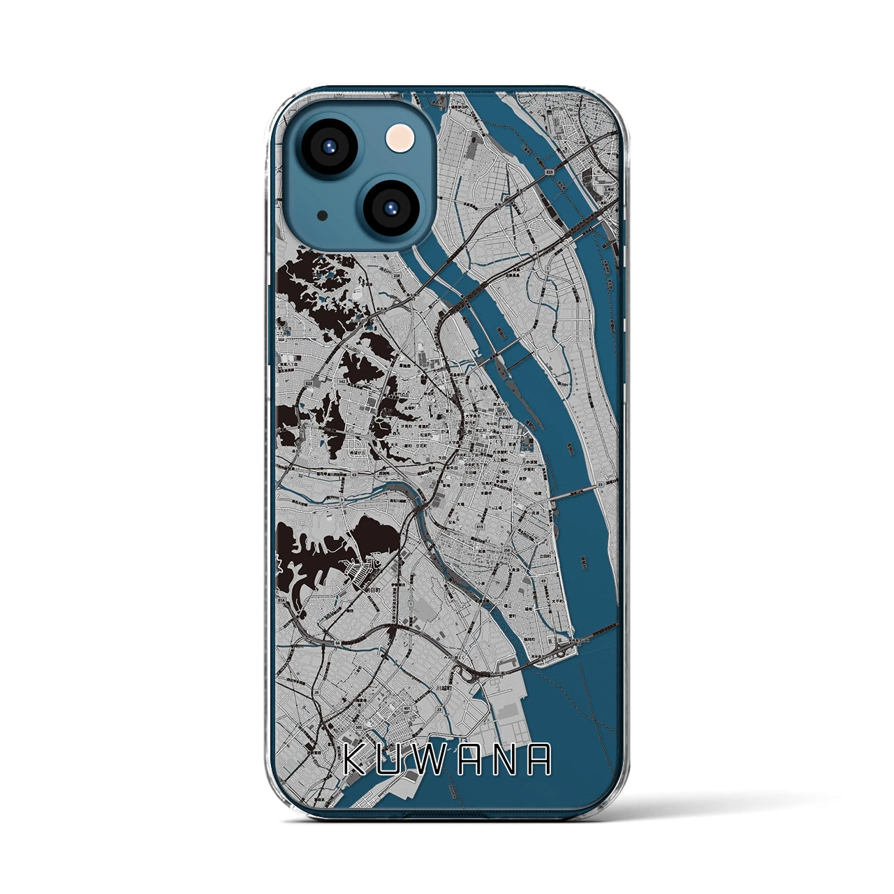 【桑名(三重県)】地図柄iPhoneケース(クリアタイプ)