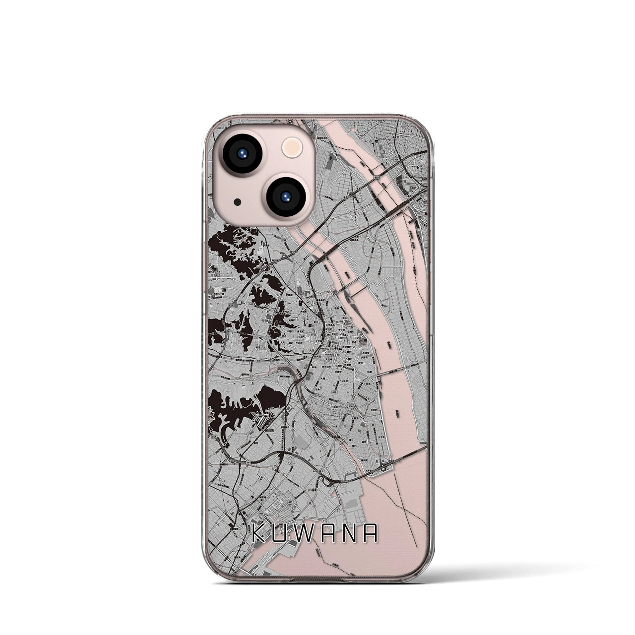 【桑名(三重県)】地図柄iPhoneケース(クリアタイプ)