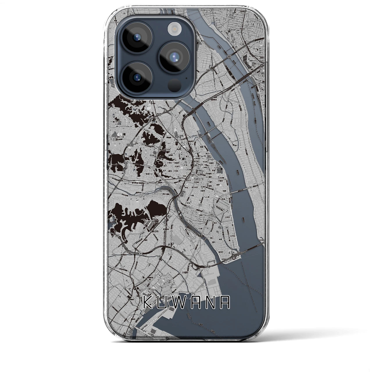 【桑名(三重県)】地図柄iPhoneケース(クリアタイプ)