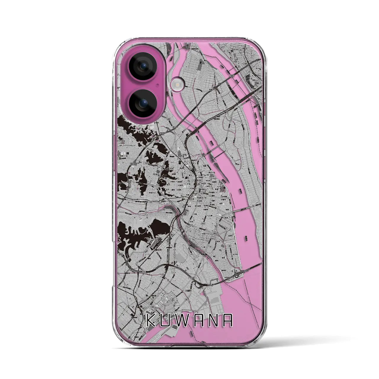 【桑名(三重県)】地図柄iPhoneケース(クリアタイプ)