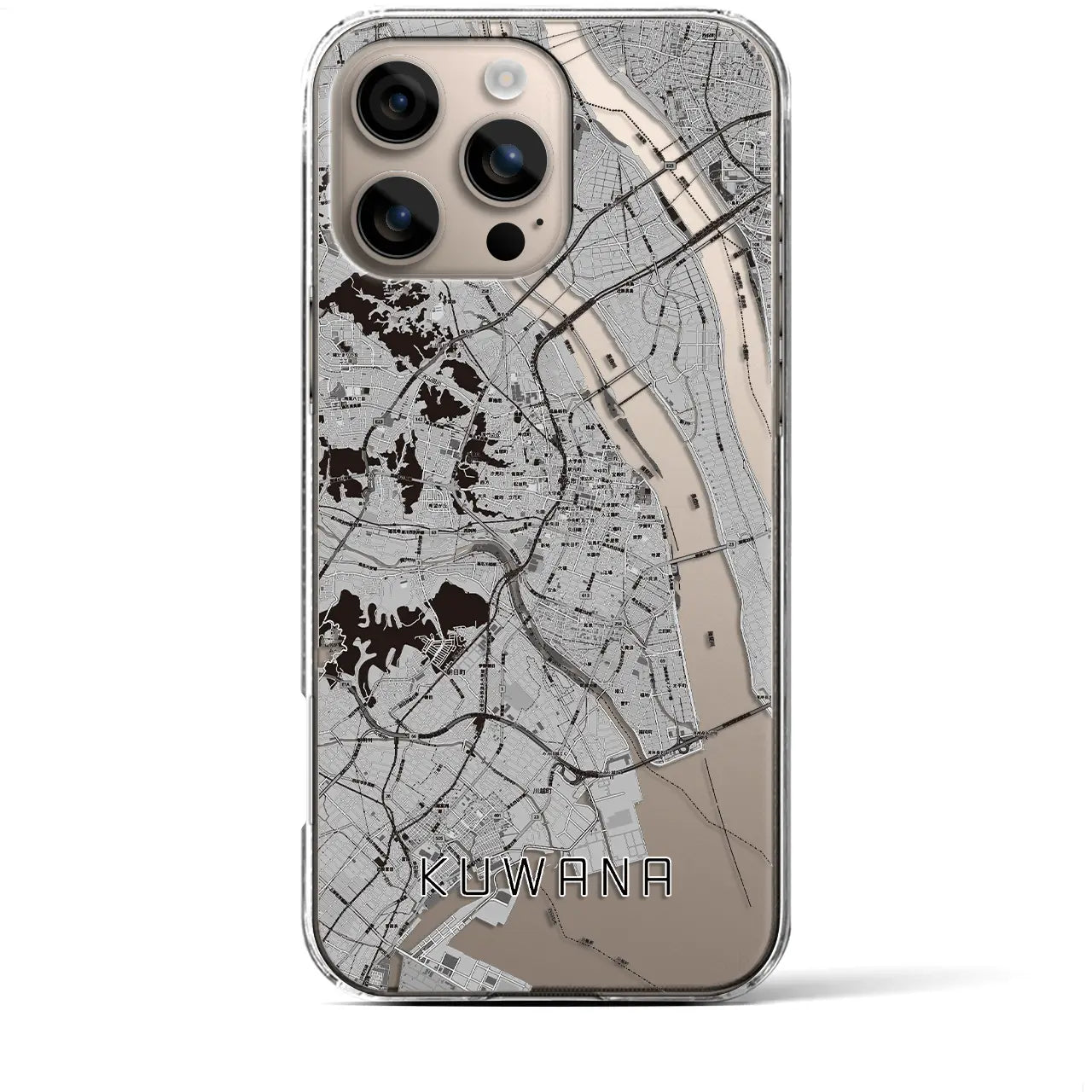 【桑名(三重県)】地図柄iPhoneケース(クリアタイプ)