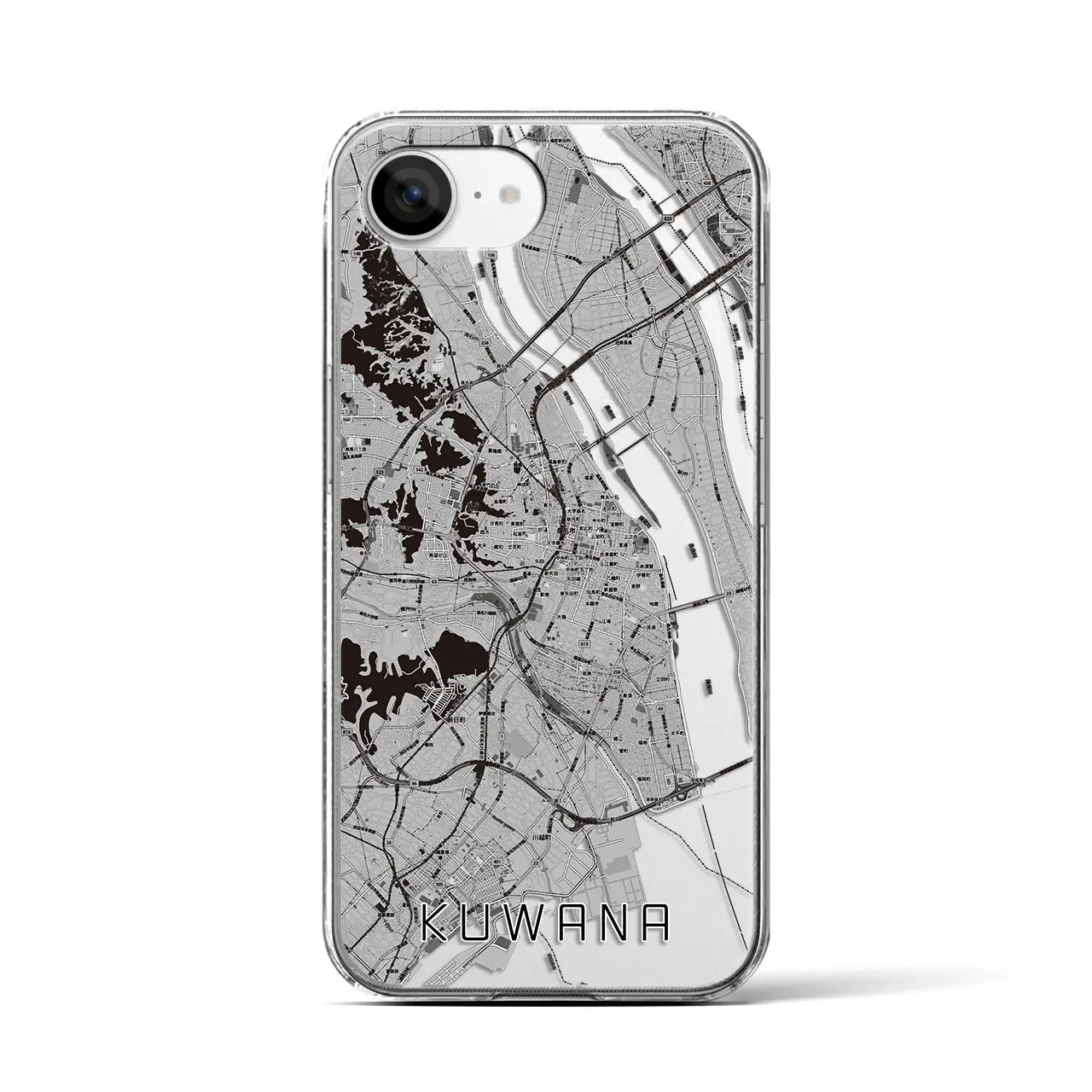【桑名(三重県)】地図柄iPhoneケース(クリアタイプ)