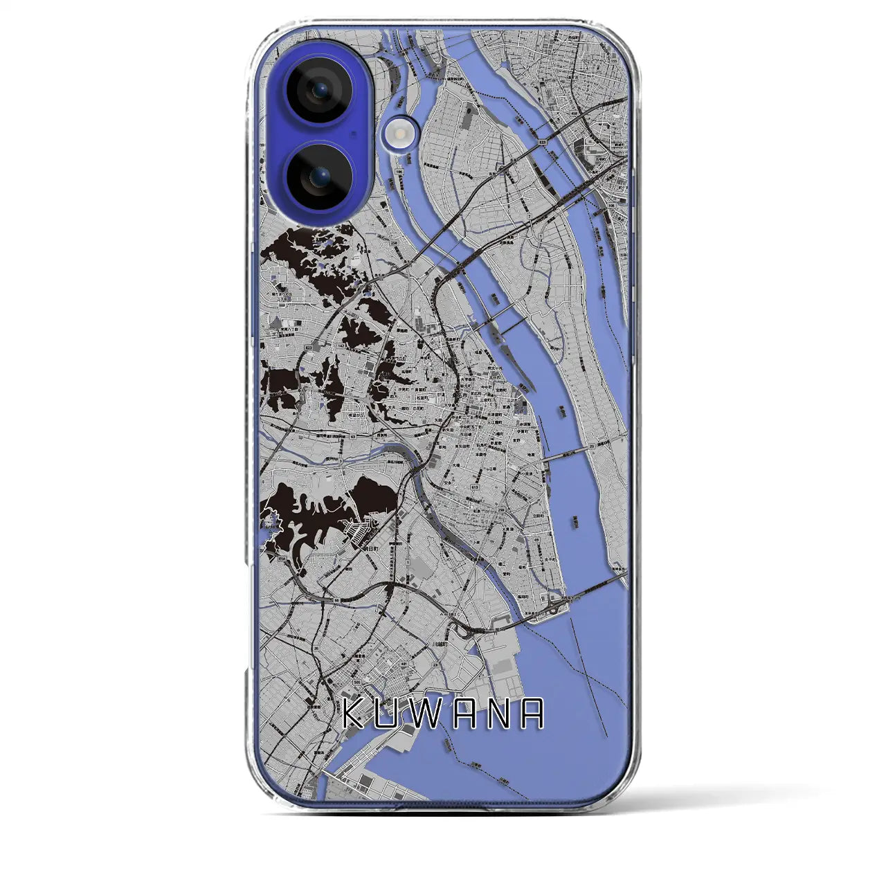 【桑名(三重県)】地図柄iPhoneケース(クリアタイプ)