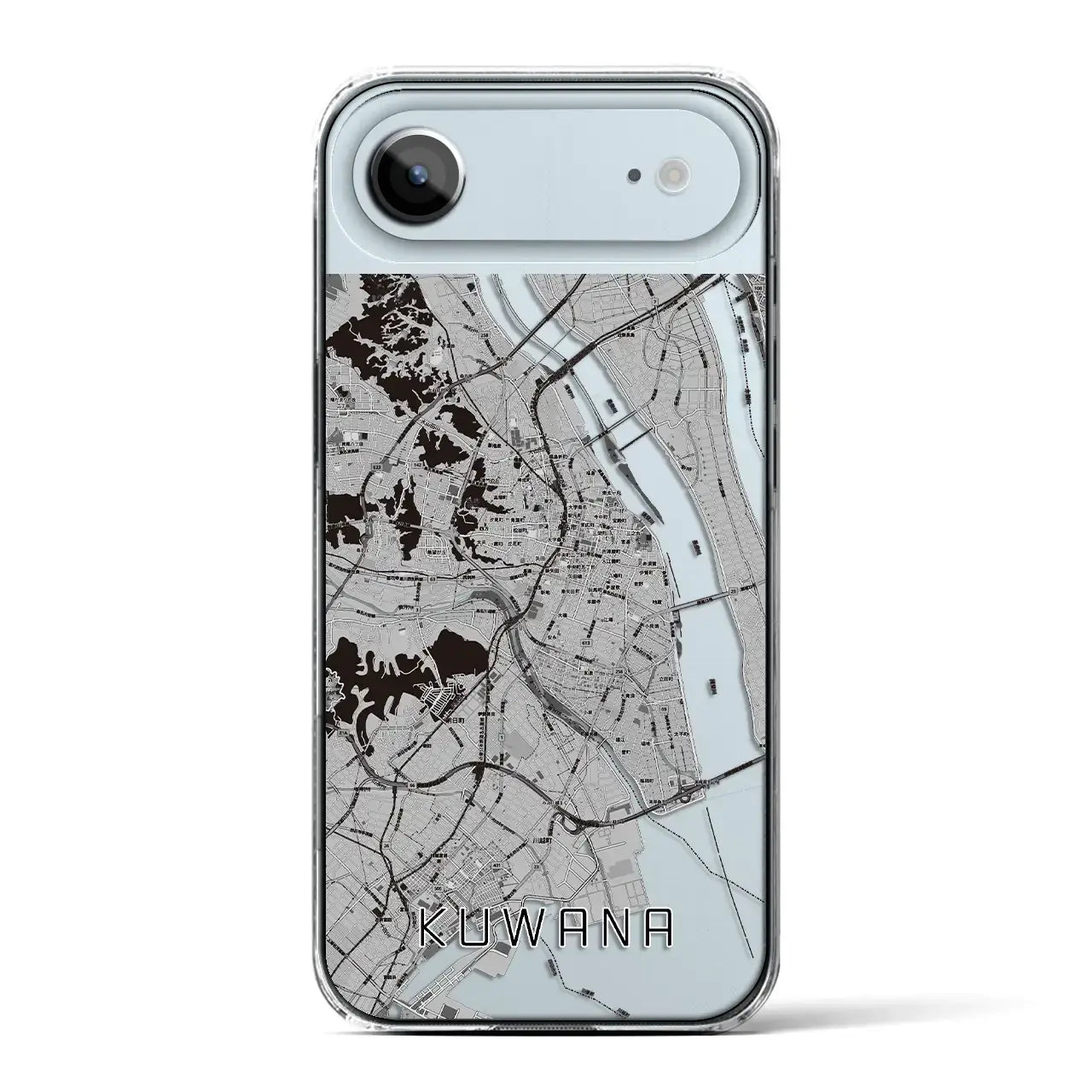 【桑名(三重県)】地図柄iPhoneケース(クリアタイプ)