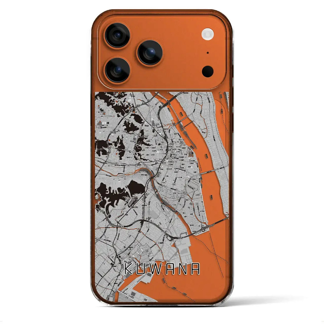 【桑名(三重県)】地図柄iPhoneケース(クリアタイプ)