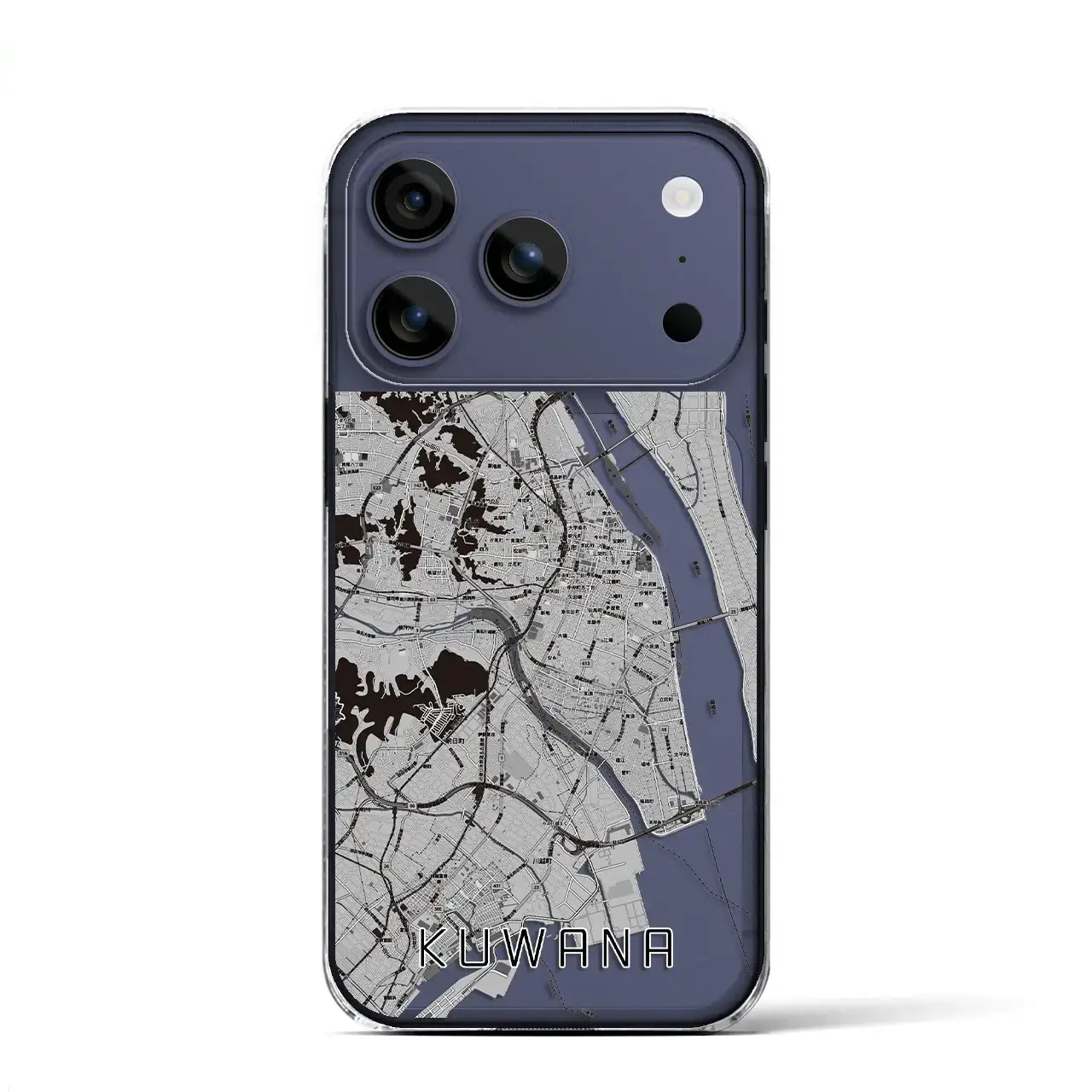 【桑名(三重県)】地図柄iPhoneケース(クリアタイプ)