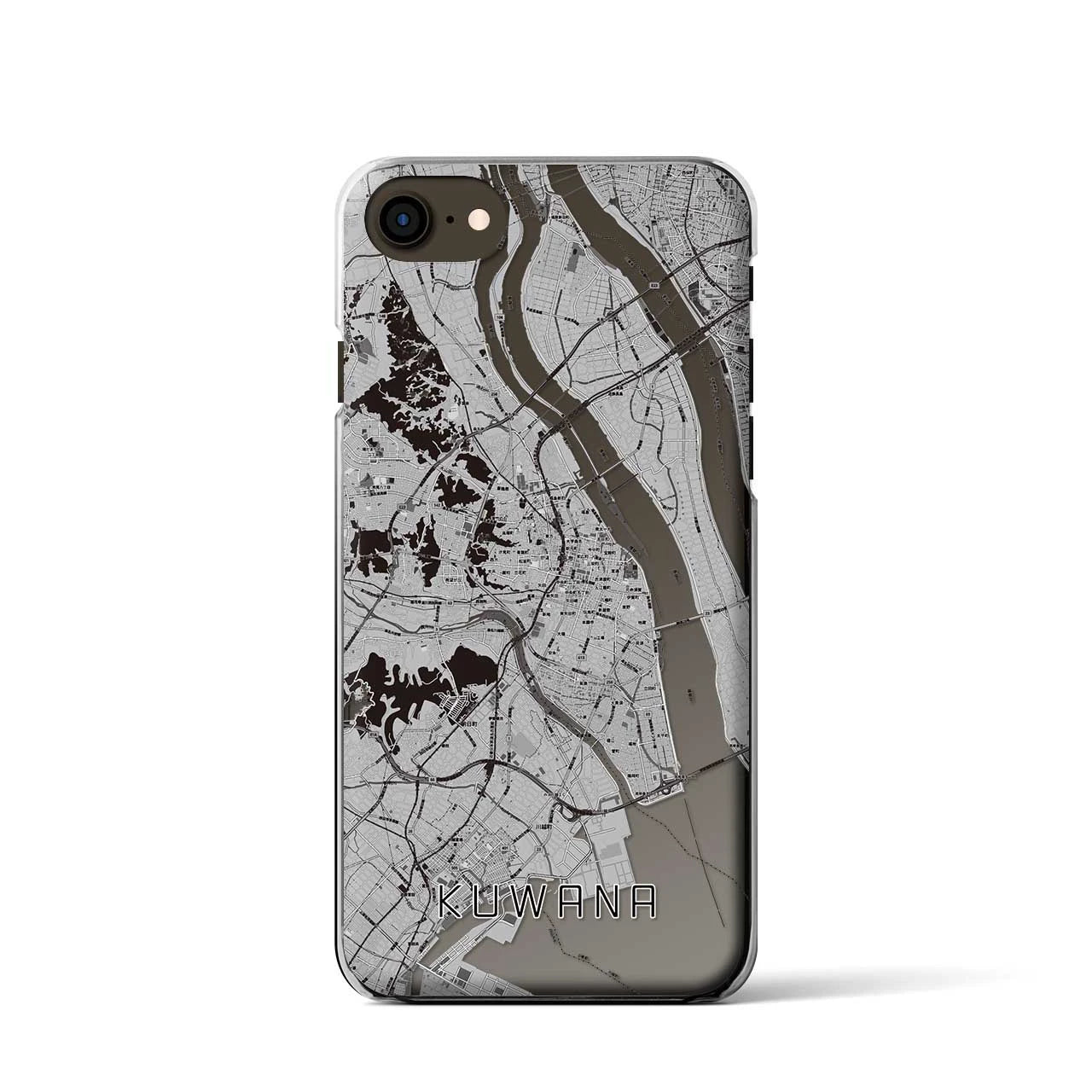 【桑名(三重県)】地図柄iPhoneケース(クリアタイプ)