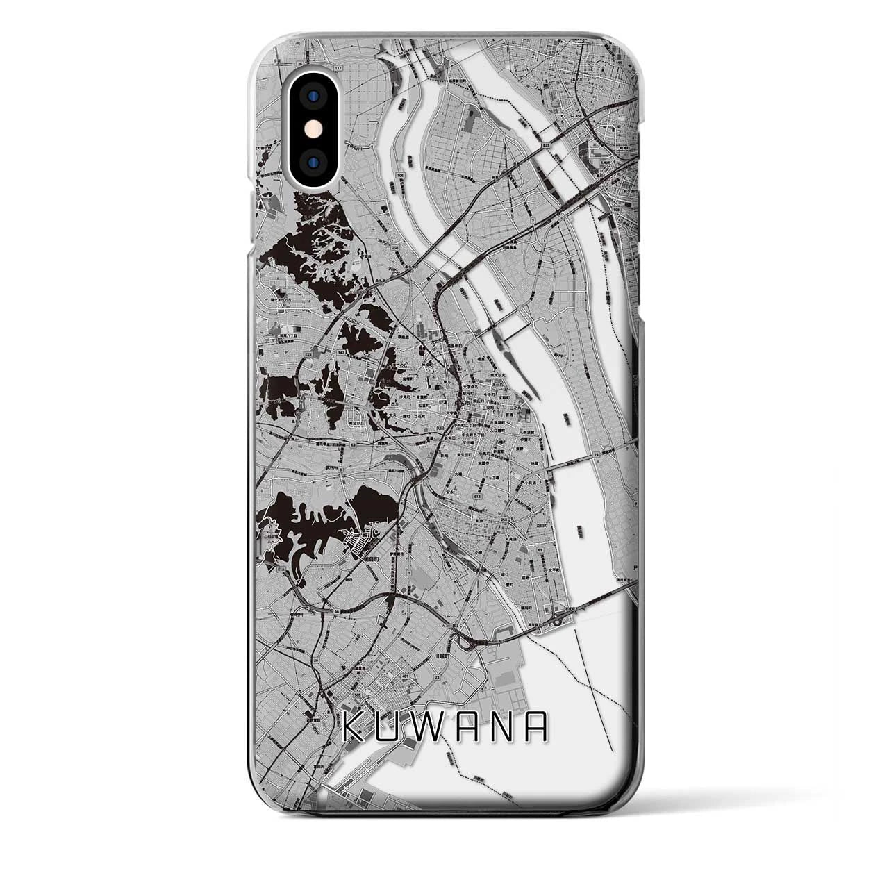 【桑名(三重県)】地図柄iPhoneケース(クリアタイプ)