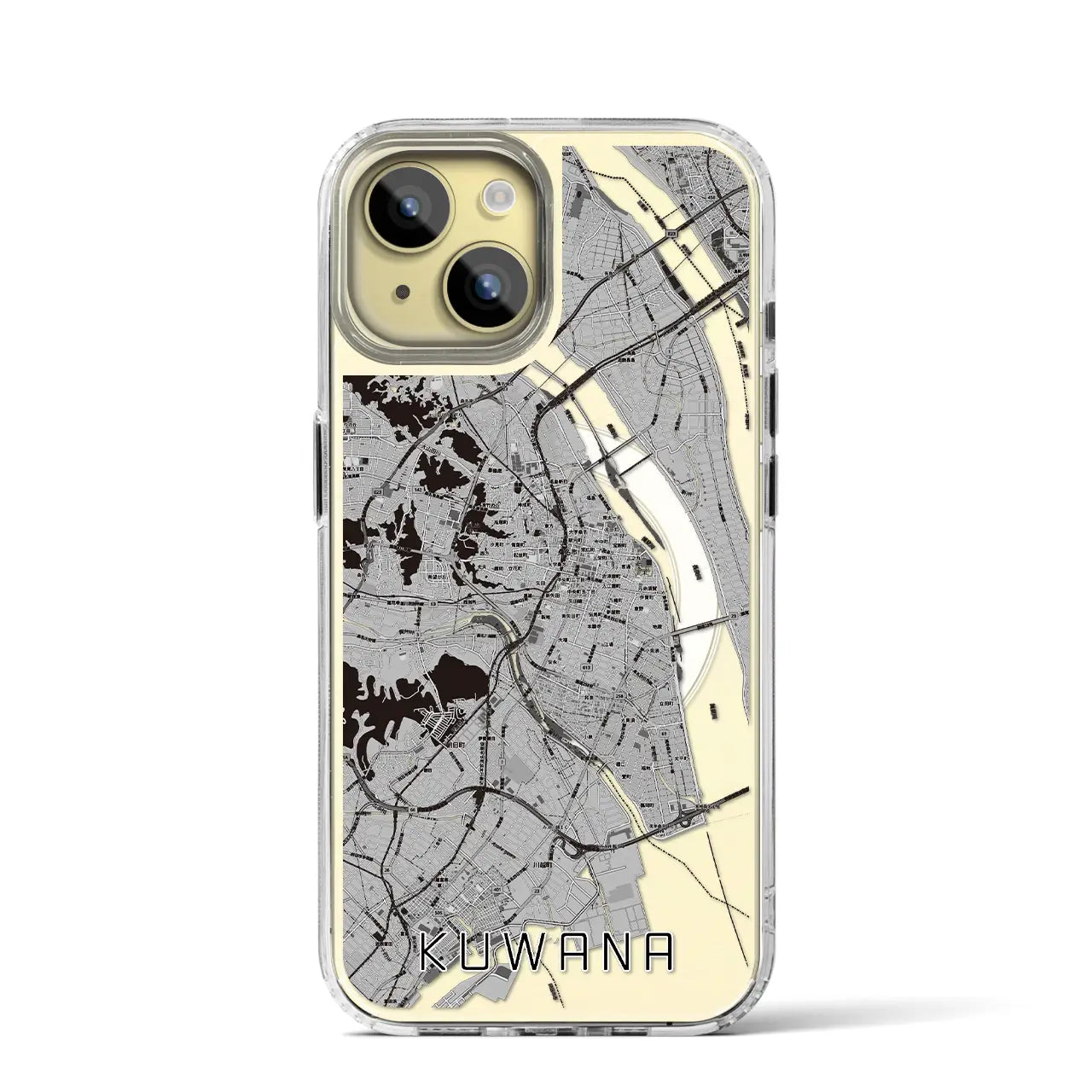 【桑名(三重県)】地図柄iPhoneケース(MagSafeタイプ)