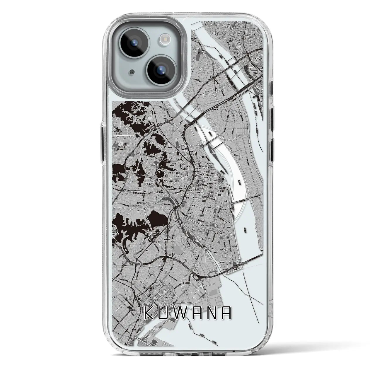 【桑名(三重県)】地図柄iPhoneケース(MagSafeタイプ)