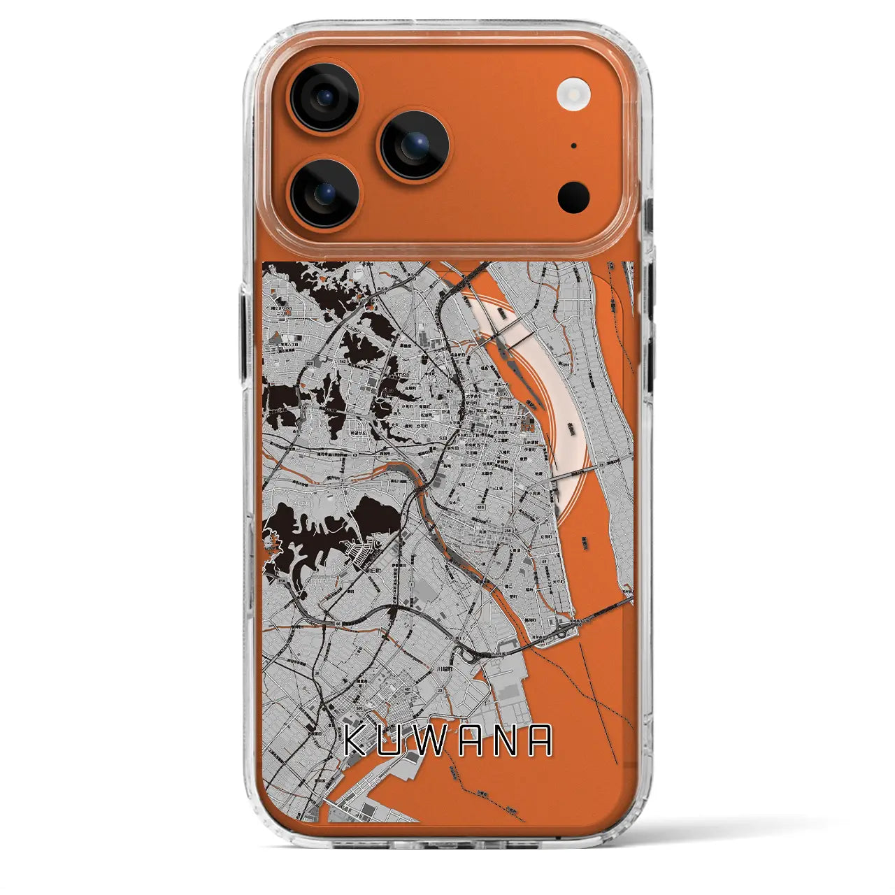 【桑名(三重県)】地図柄iPhoneケース(MagSafeタイプ)