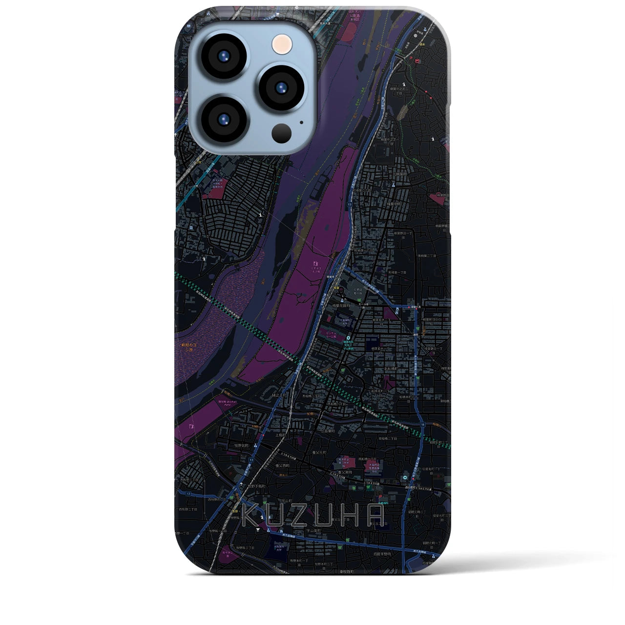 【樟葉(大阪府)】地図柄iPhoneケース(バックカバータイプ)