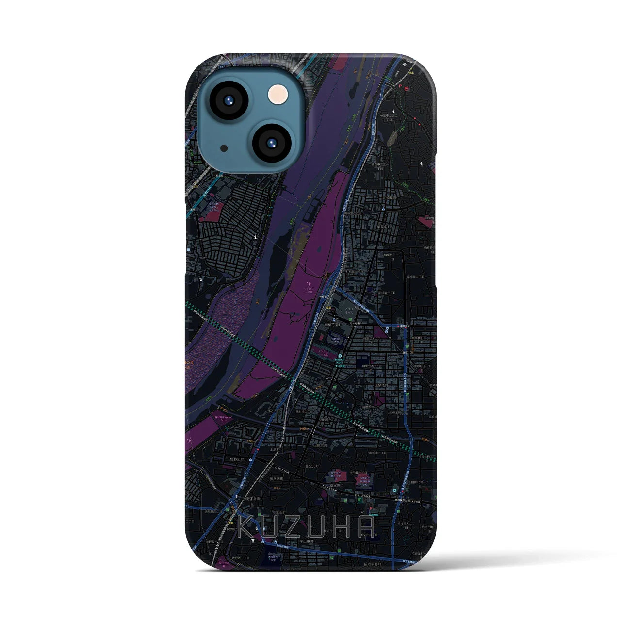 【樟葉(大阪府)】地図柄iPhoneケース(バックカバータイプ)