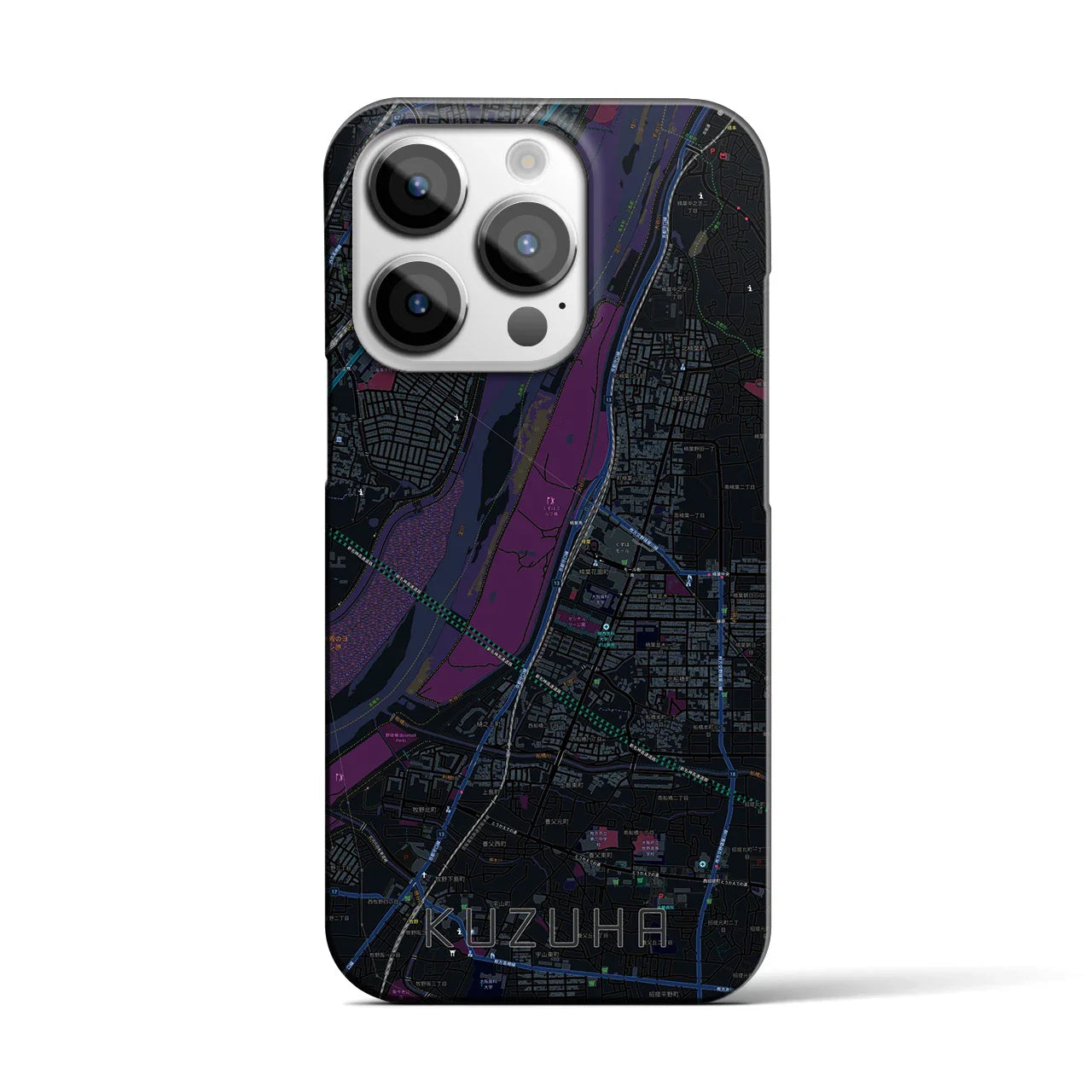 【樟葉(大阪府)】地図柄iPhoneケース(バックカバータイプ)