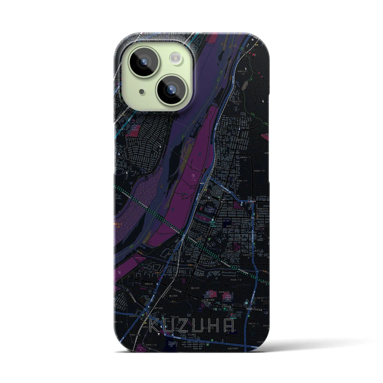 【樟葉(大阪府)】地図柄iPhoneケース(バックカバータイプ)